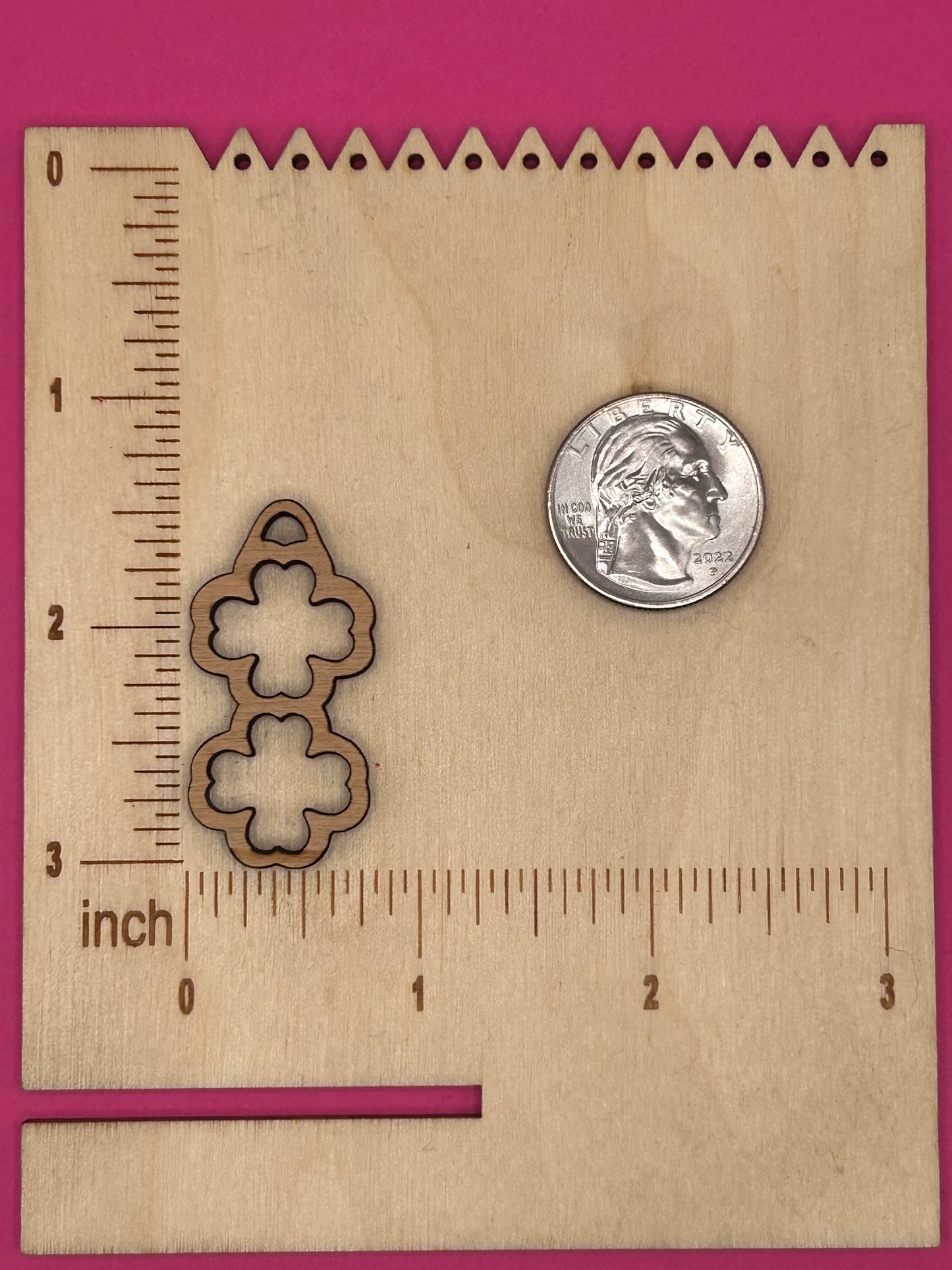 Blank 2 stack shamrocks wooden bezels