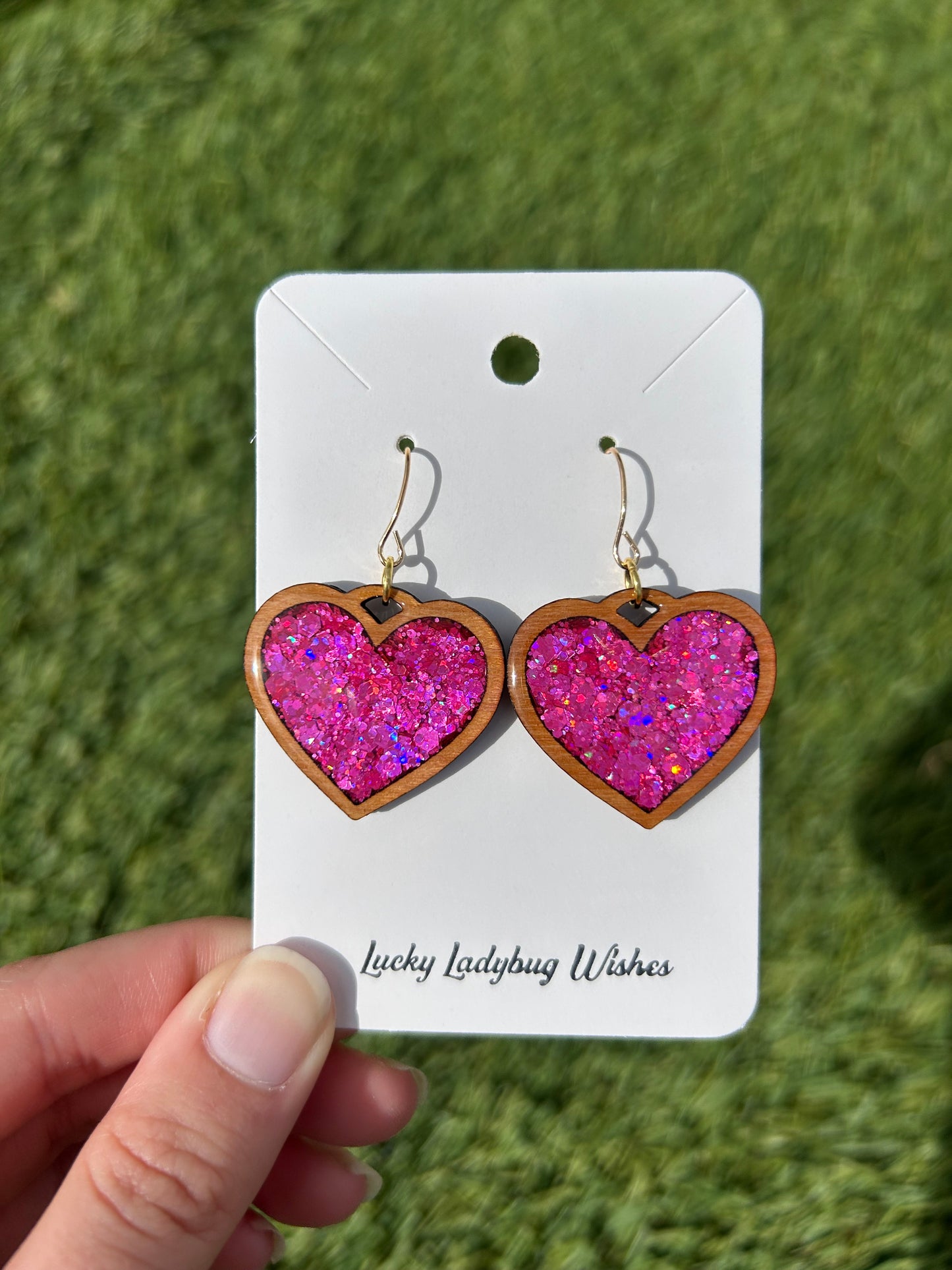 Plain heart earrings