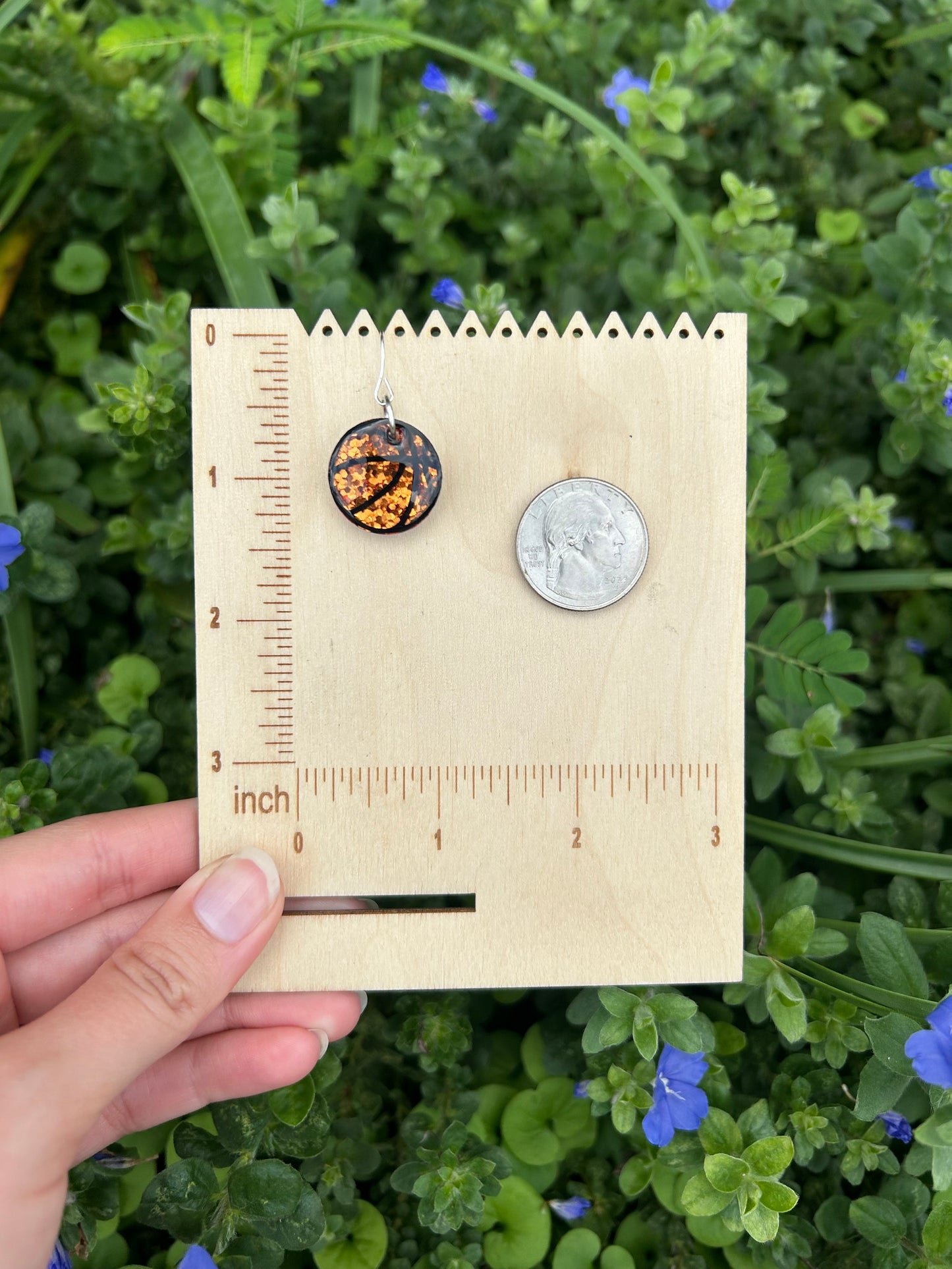 Basketball earrings