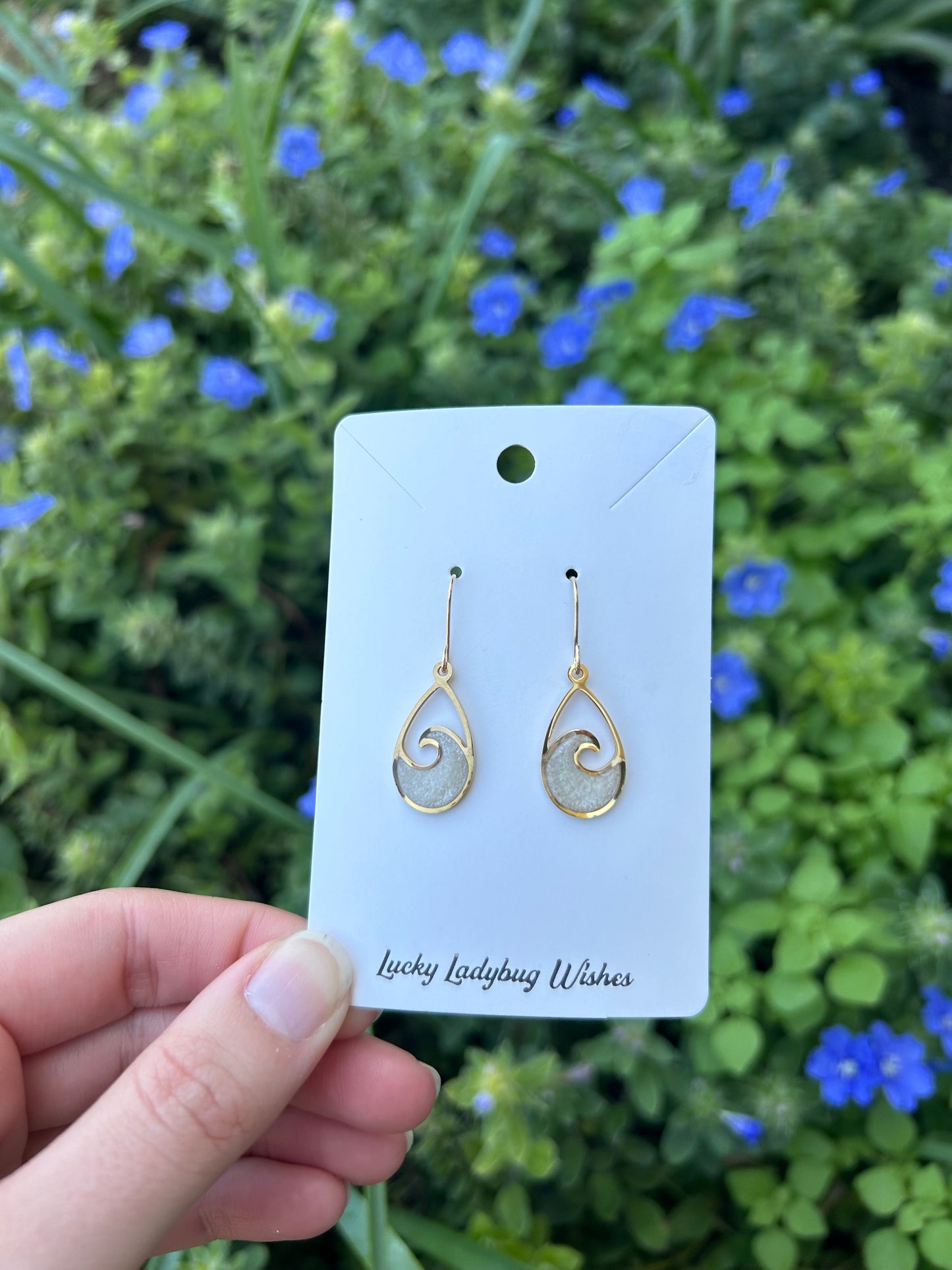 Wave Bezel earrings