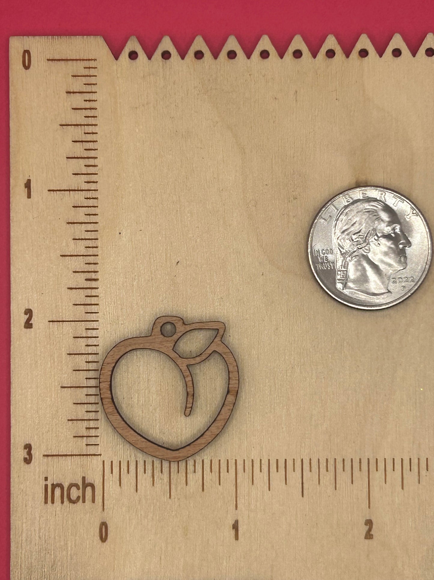 Blank Peach wooden bezel