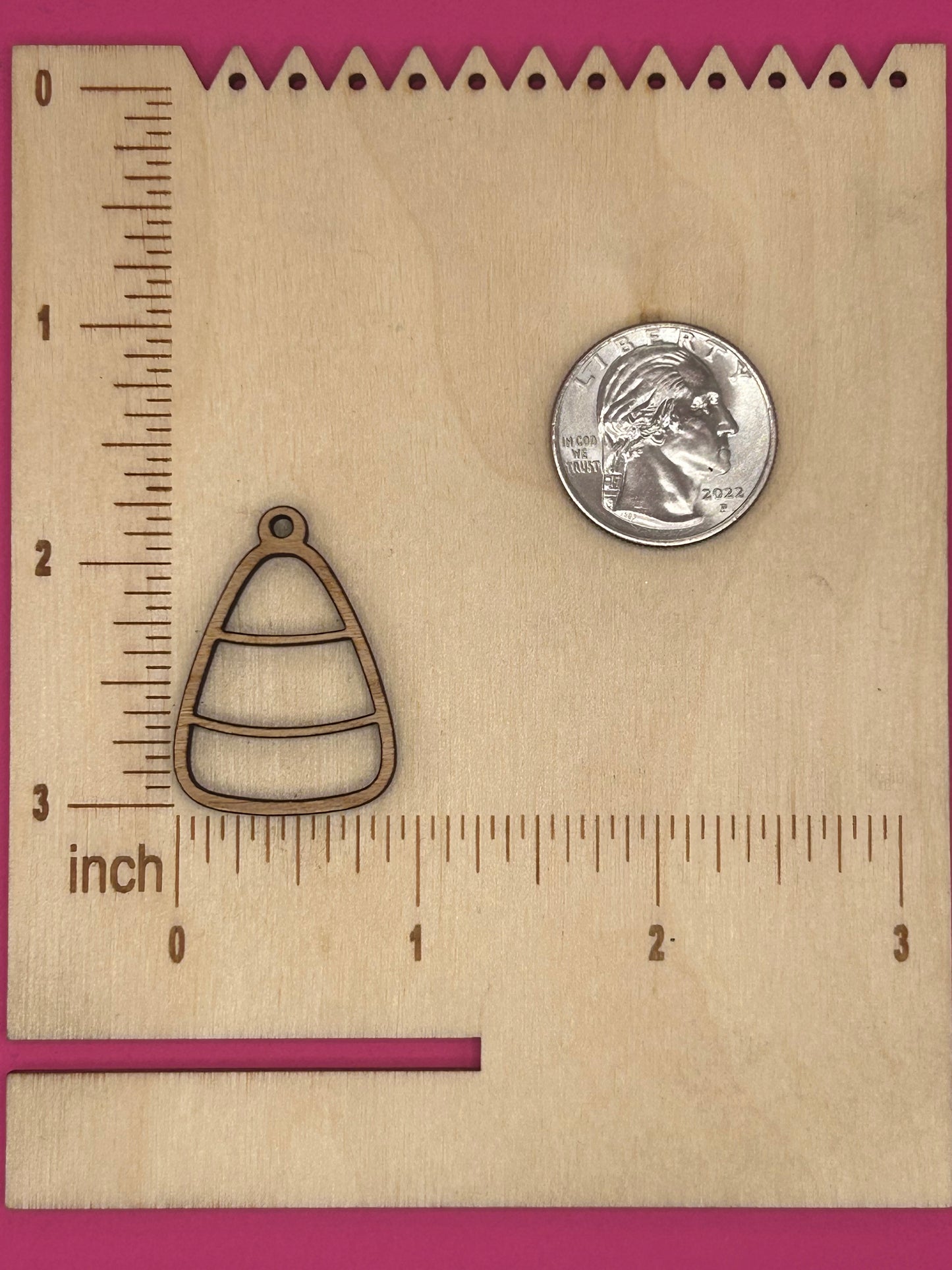 Blank candy corn wooden bezel