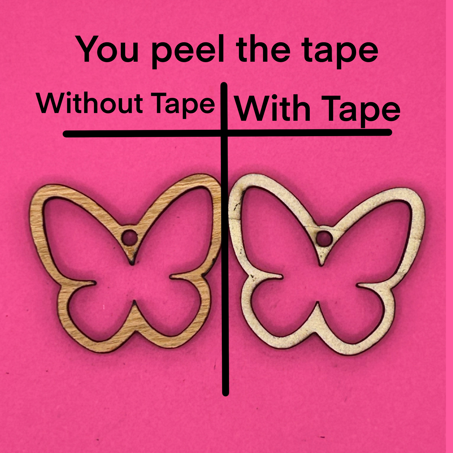 Blank butterfly wooden bezel