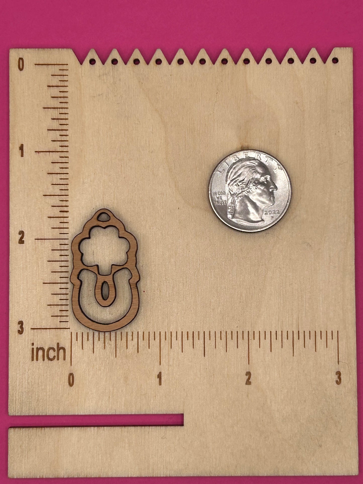 Blank clover horseshoe stack wooden bezels