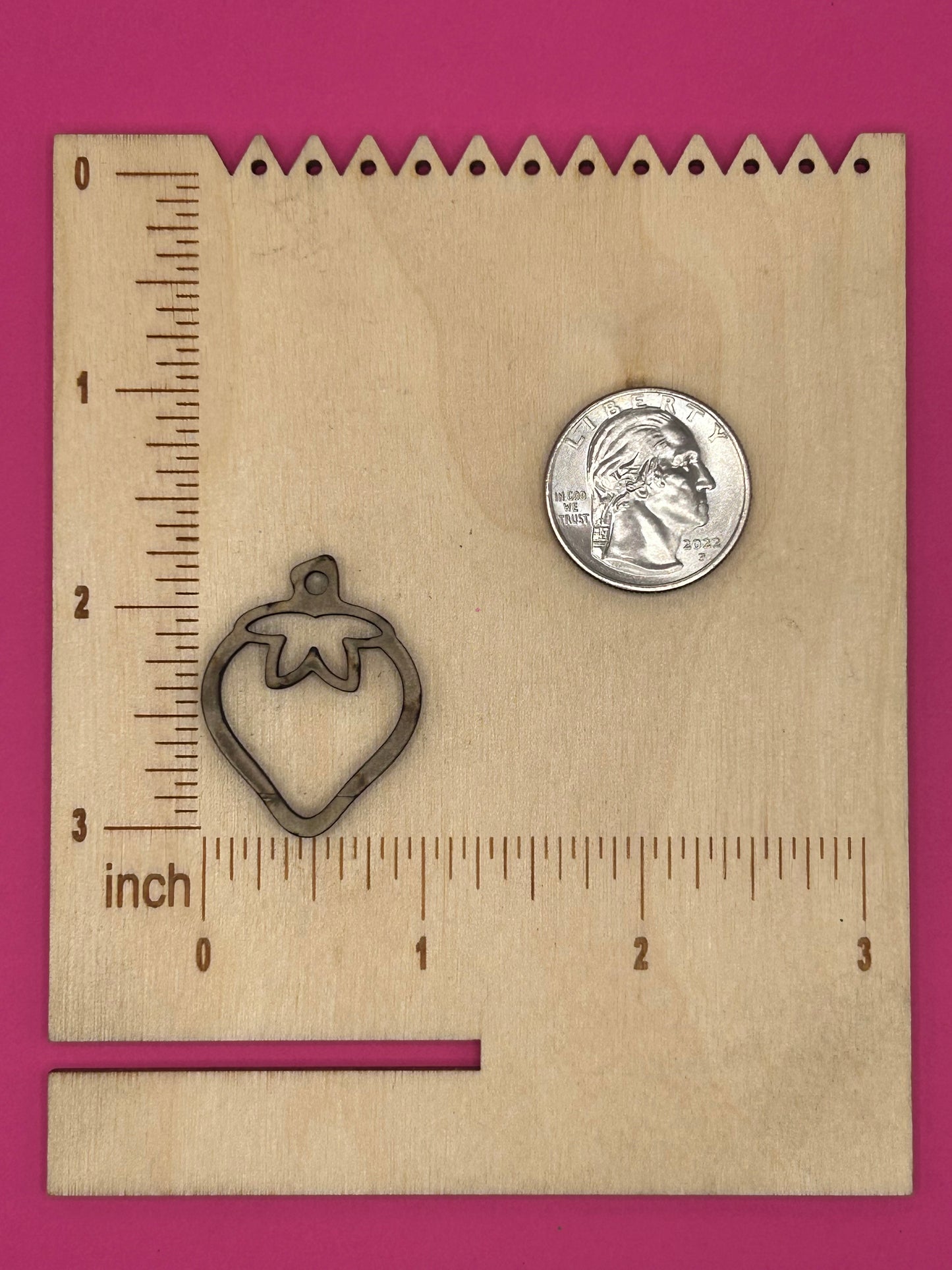 Blank strawberry wooden bezel