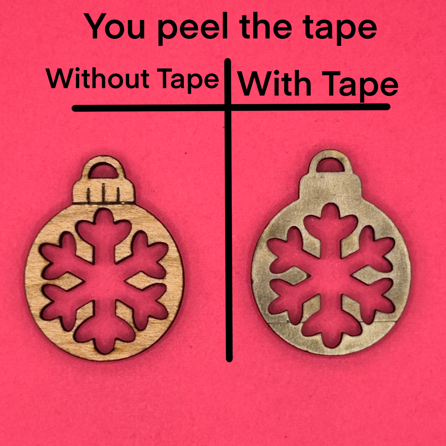 Blank Snowflake Ornament wooden bezel