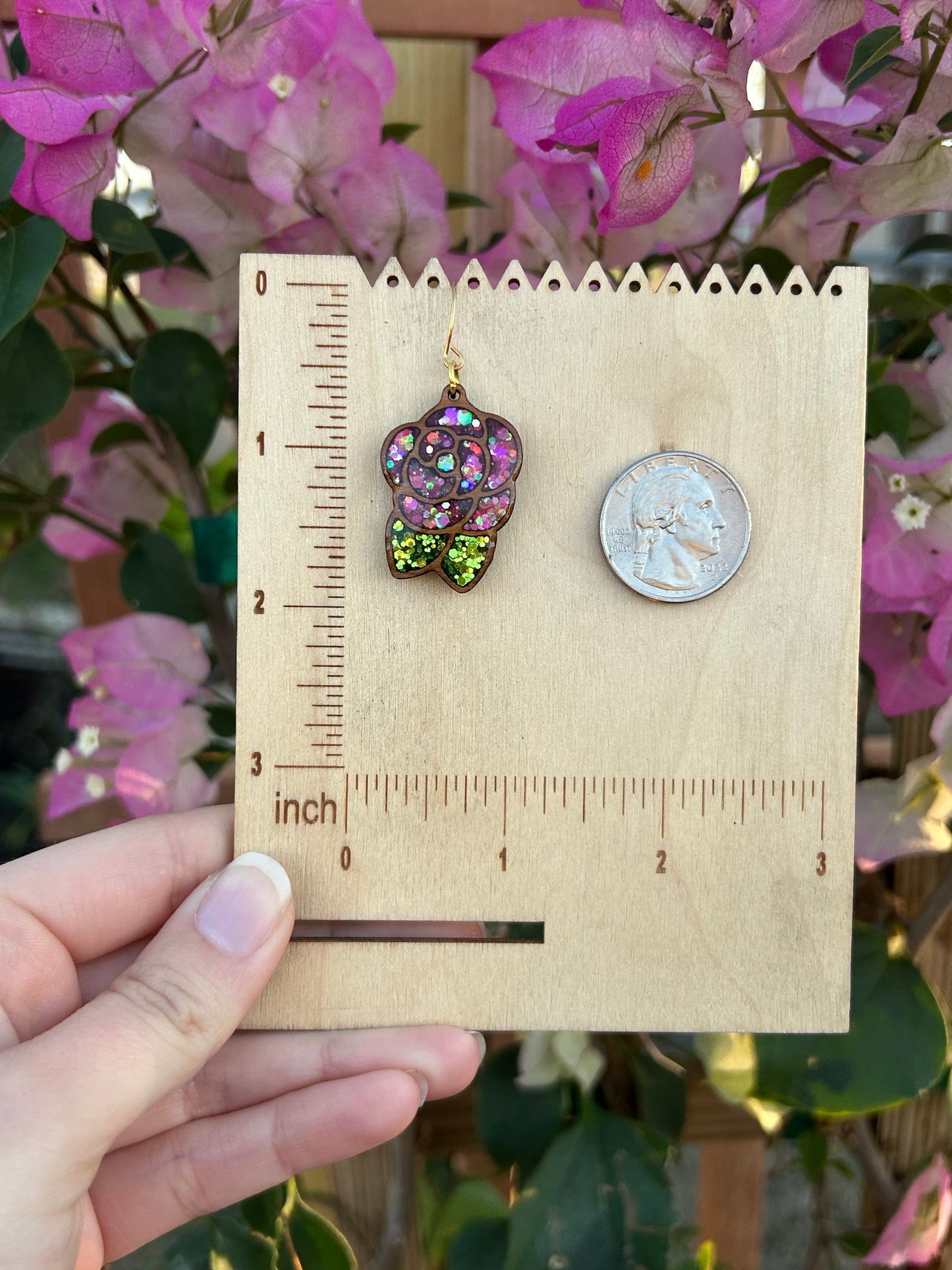 Rose earrings