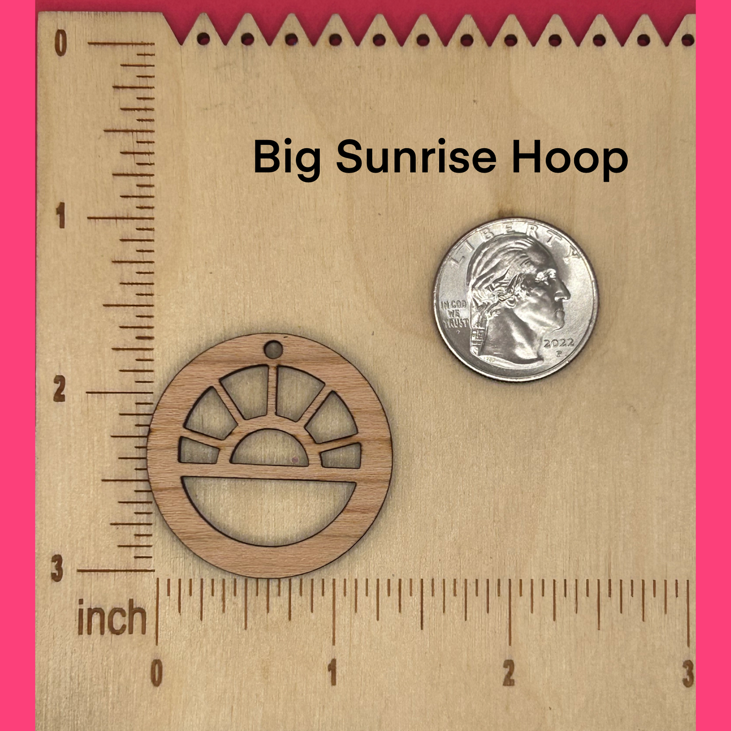 Blank Sunrise Hoop wooden bezels