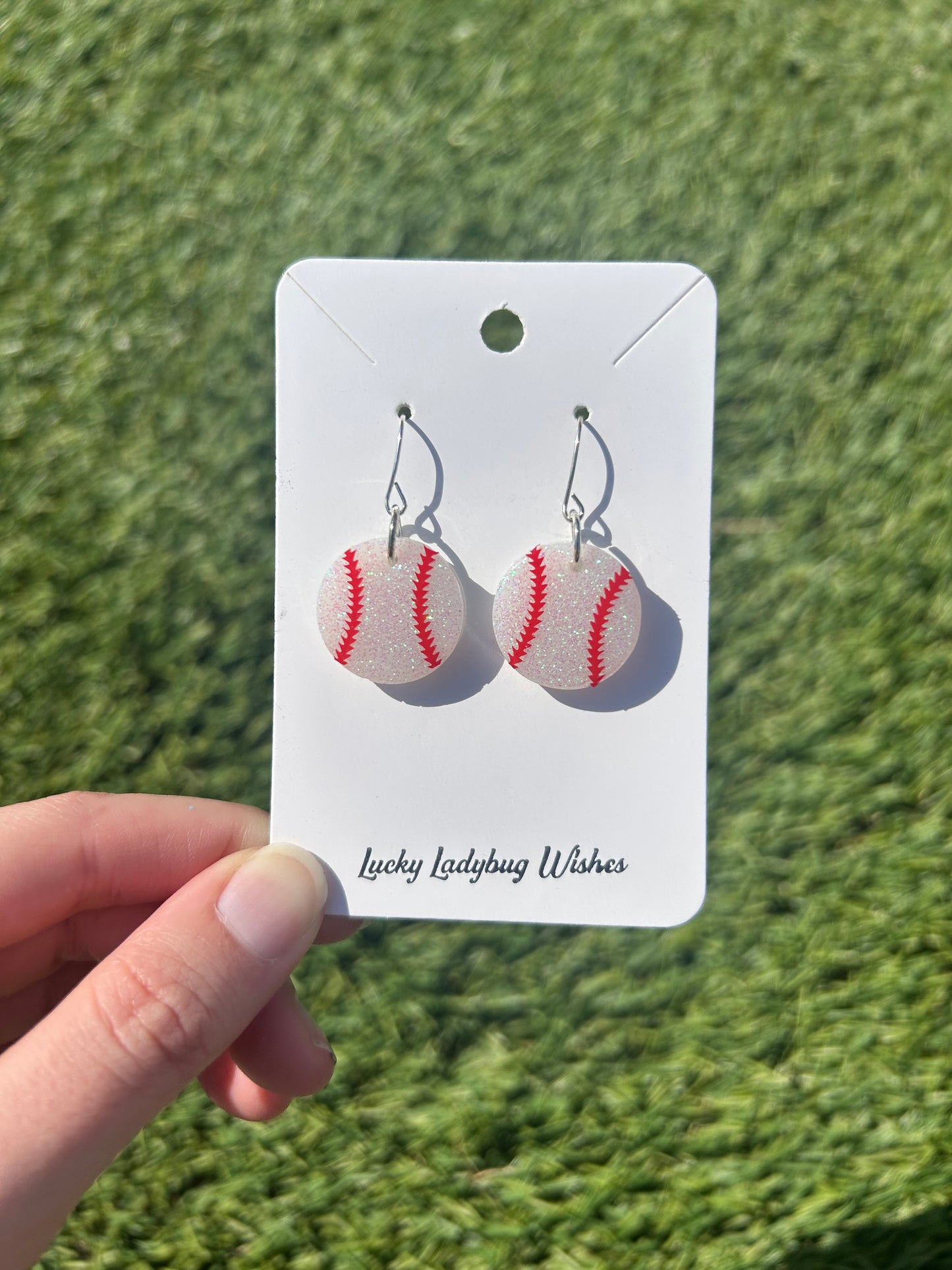 Baseball earrings