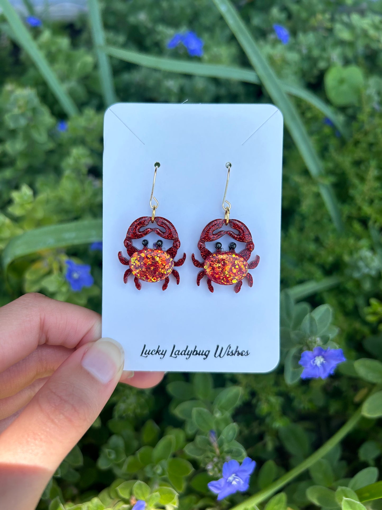 Small crab earrings