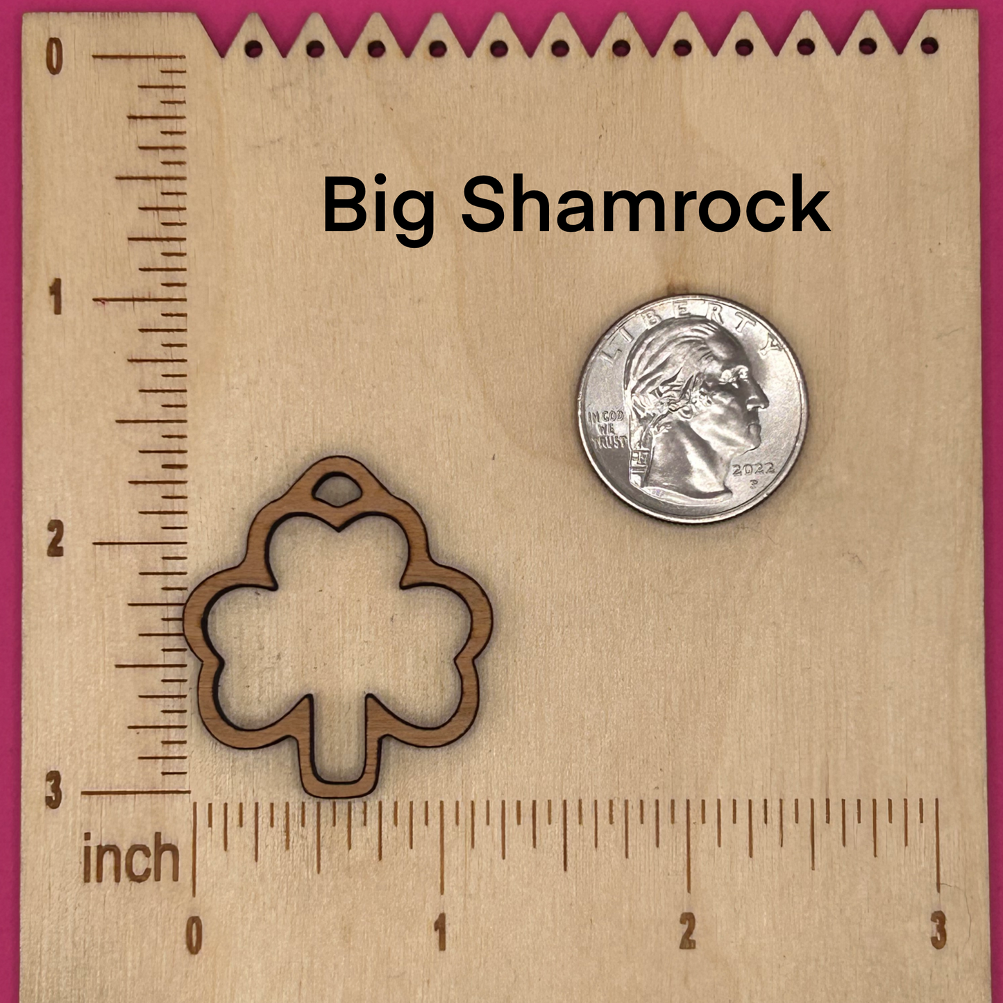 Blank shamrock wooden bezels