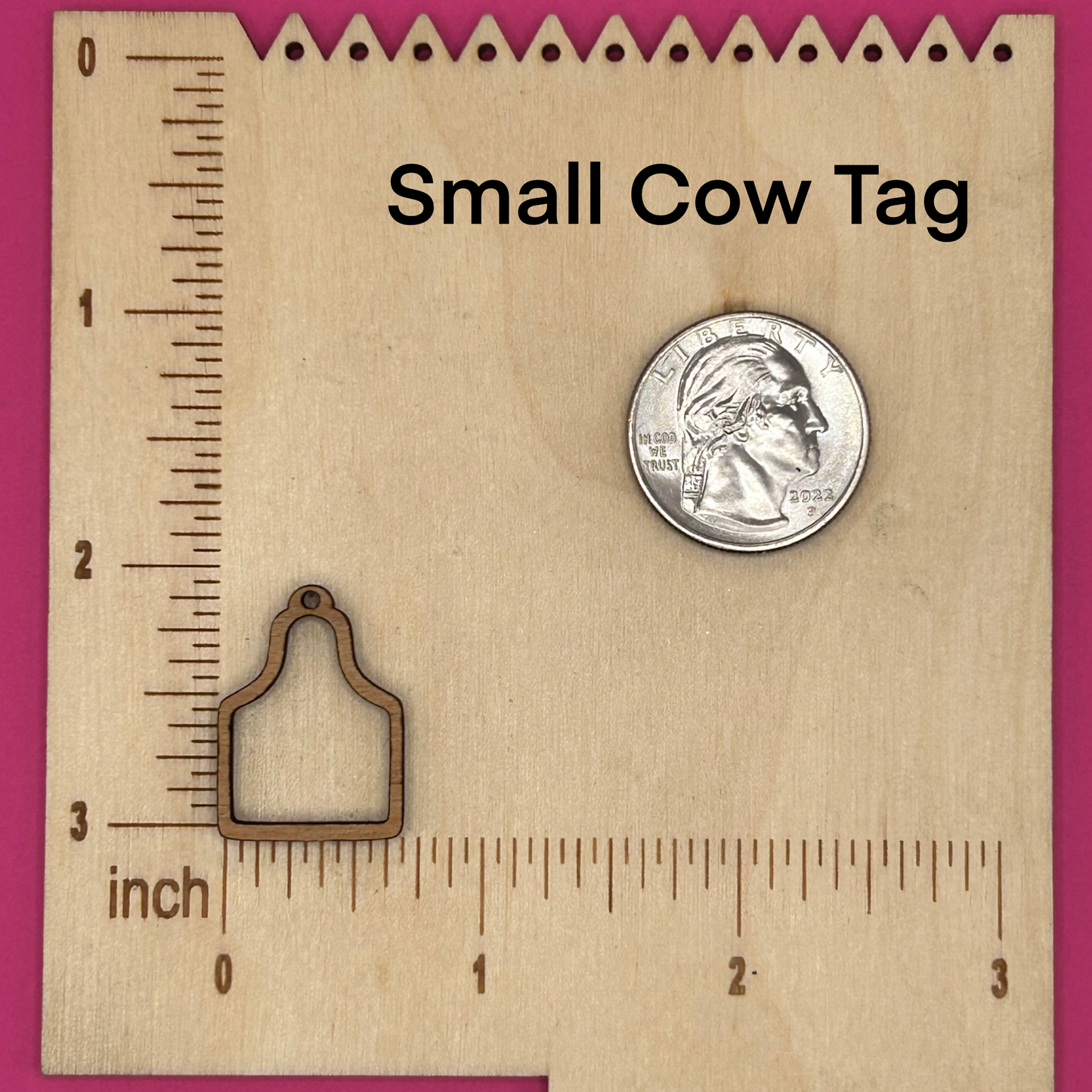 Blank cow tag wooden bezels