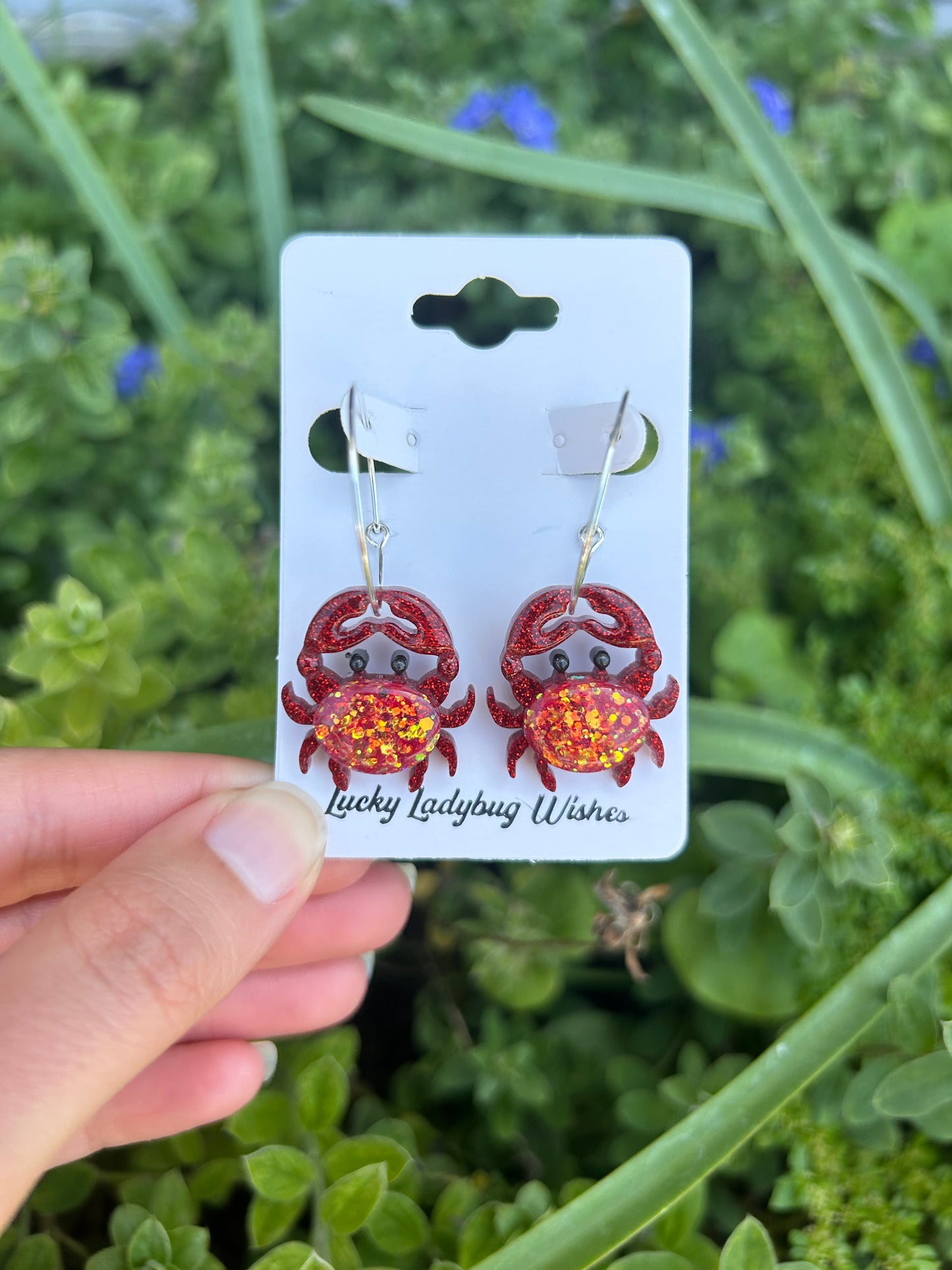 Small crab earrings