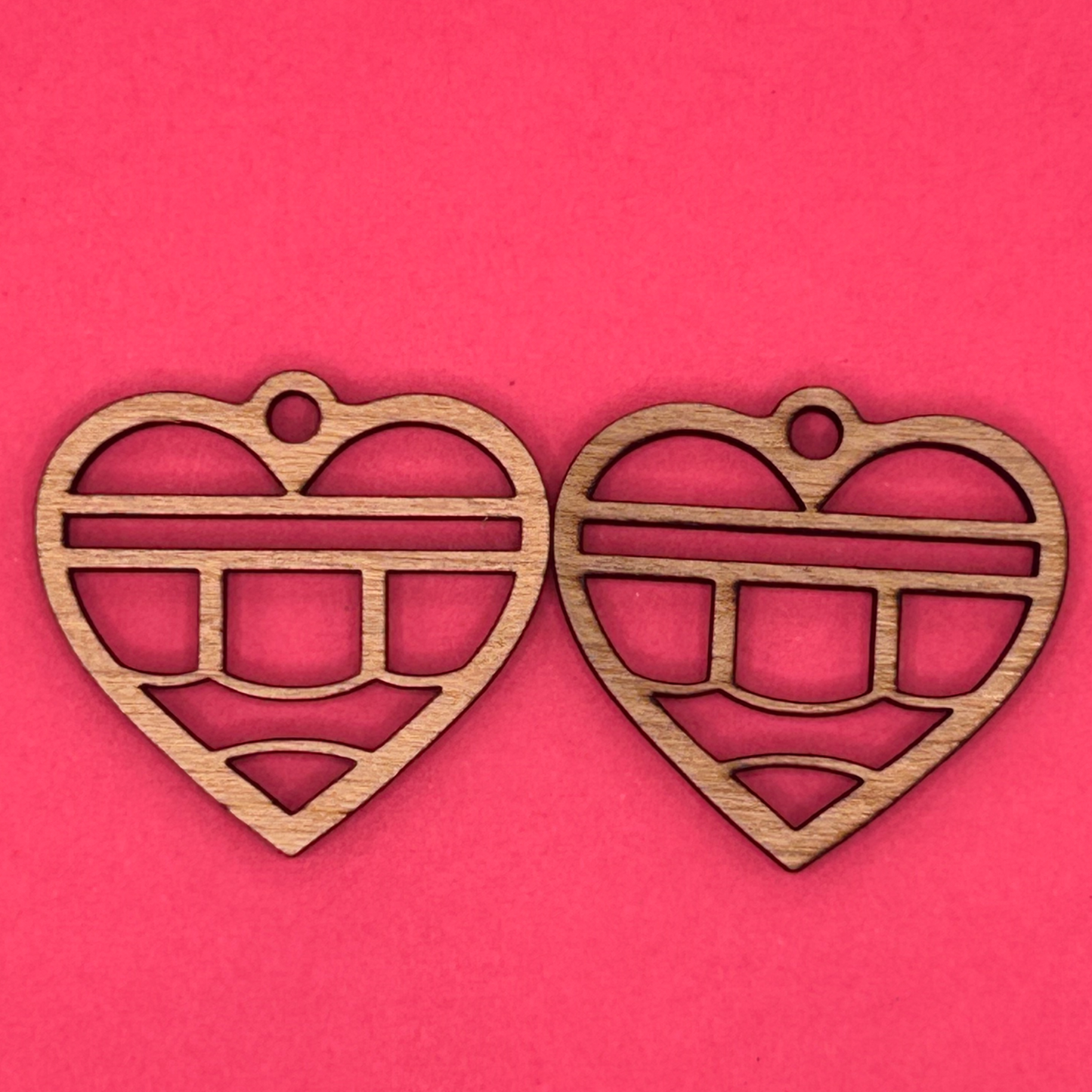 Blank Pencil Heart wooden bezel
