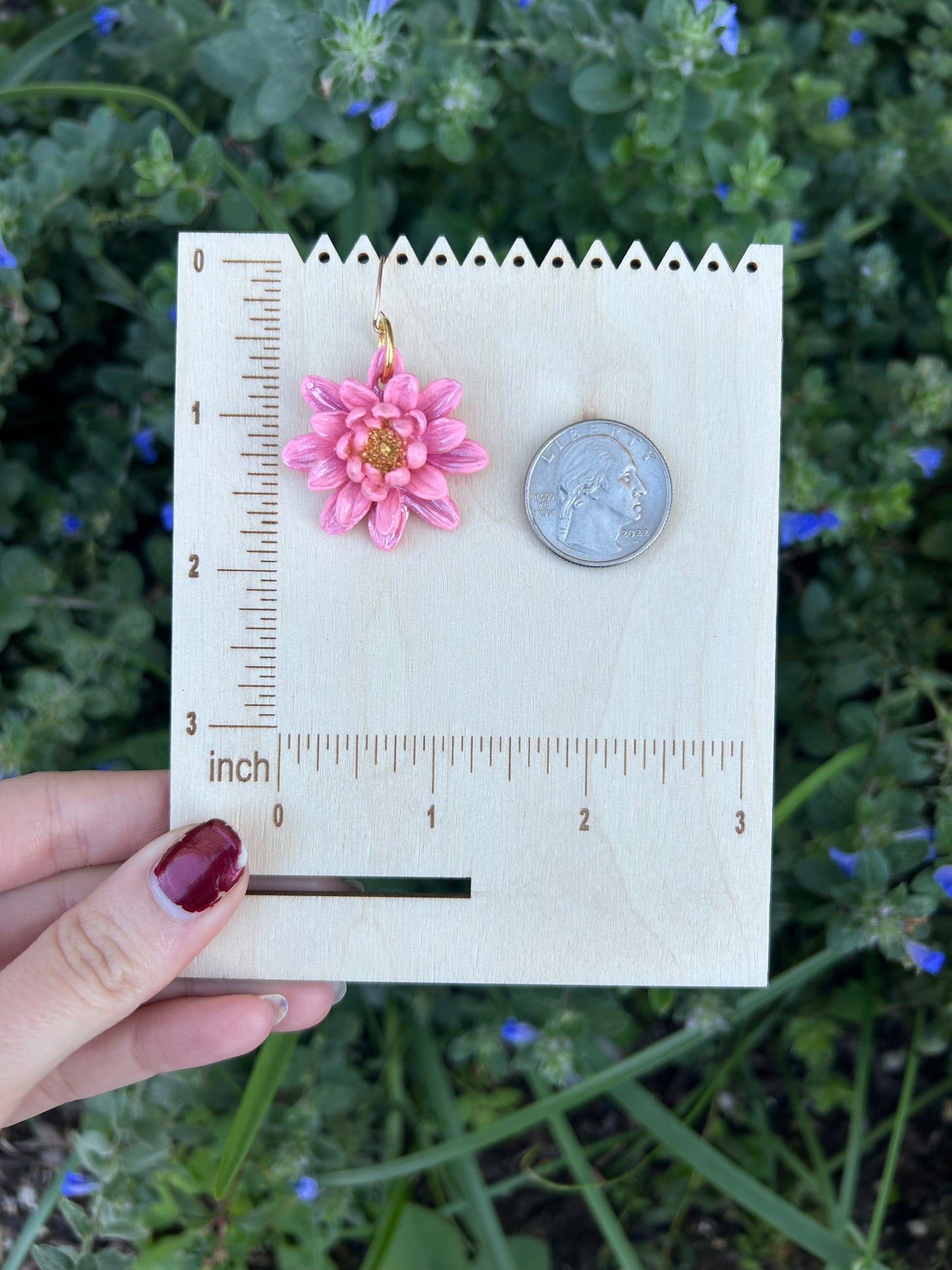 Peony earrings