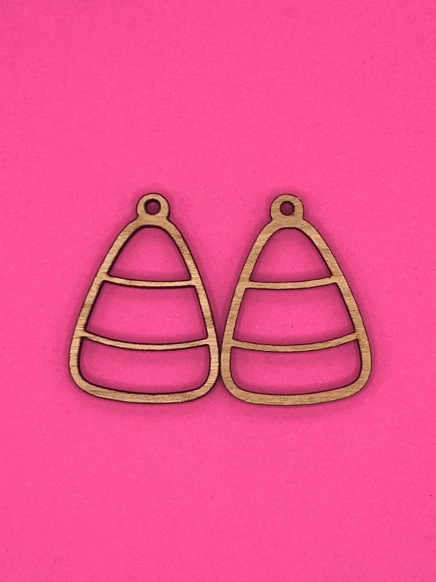 Blank candy corn wooden bezel