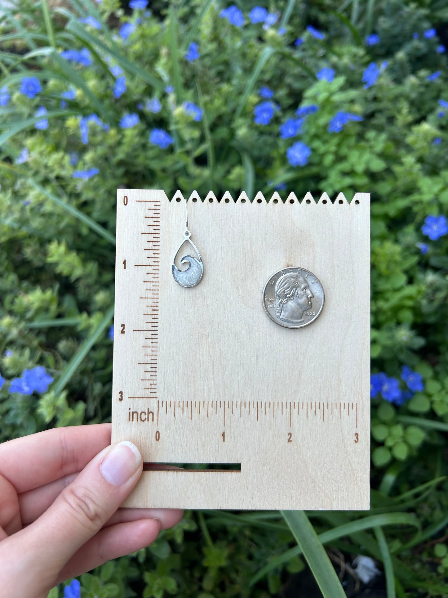 Wave Bezel earrings