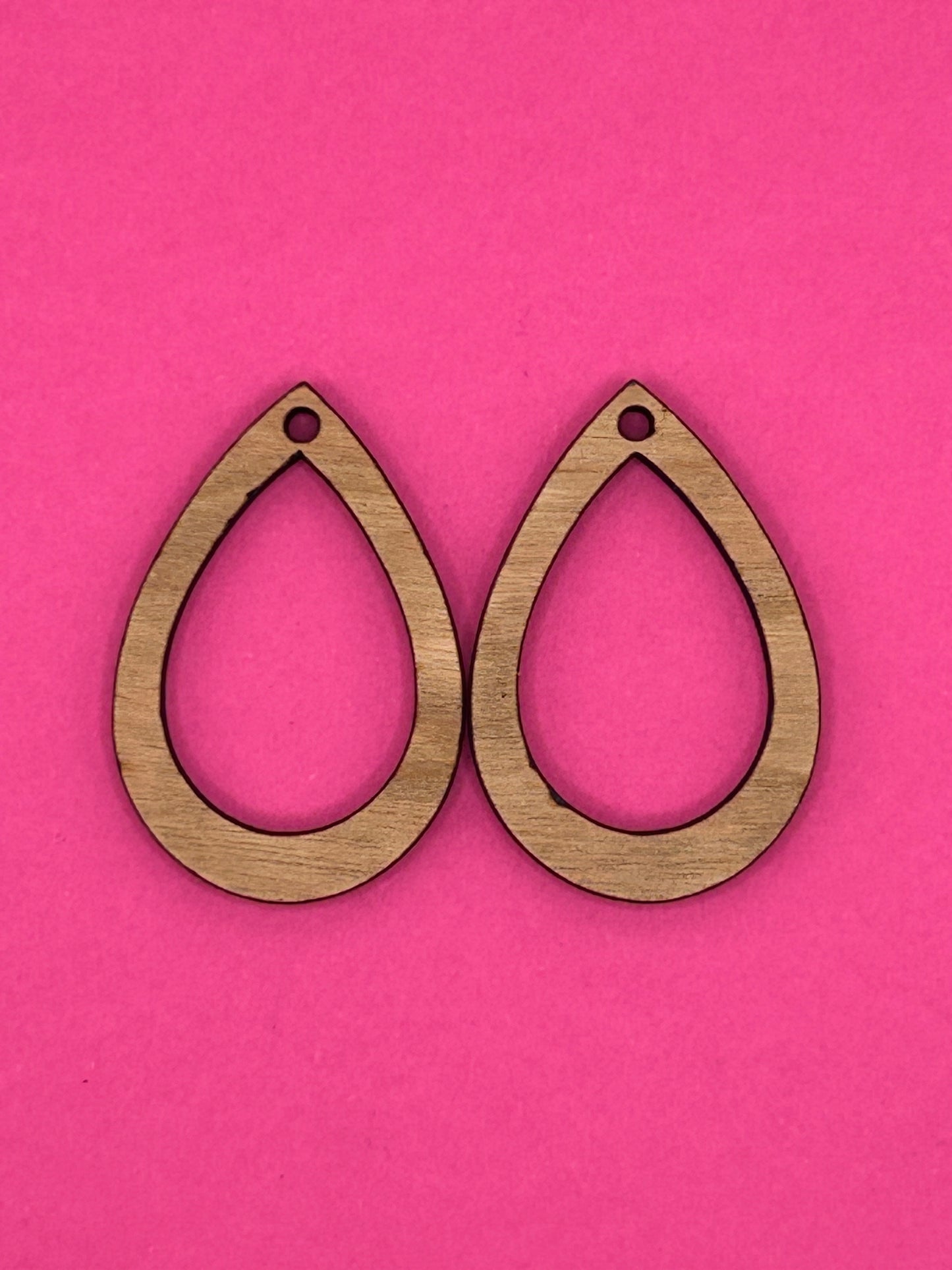 Blank teardrop wooden bezel
