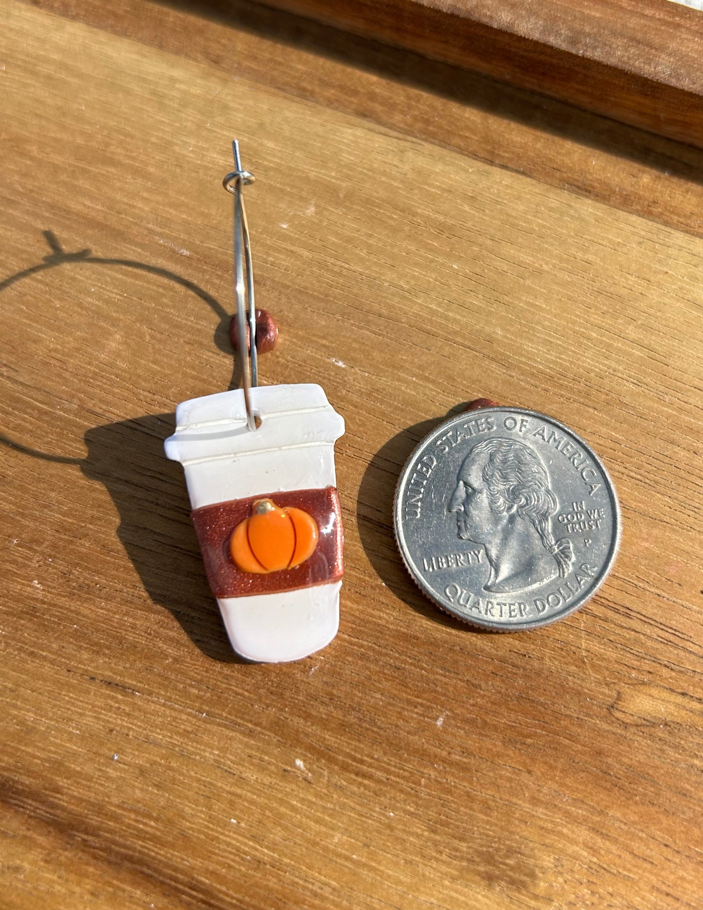 Big pumpkin spice lattes earrings