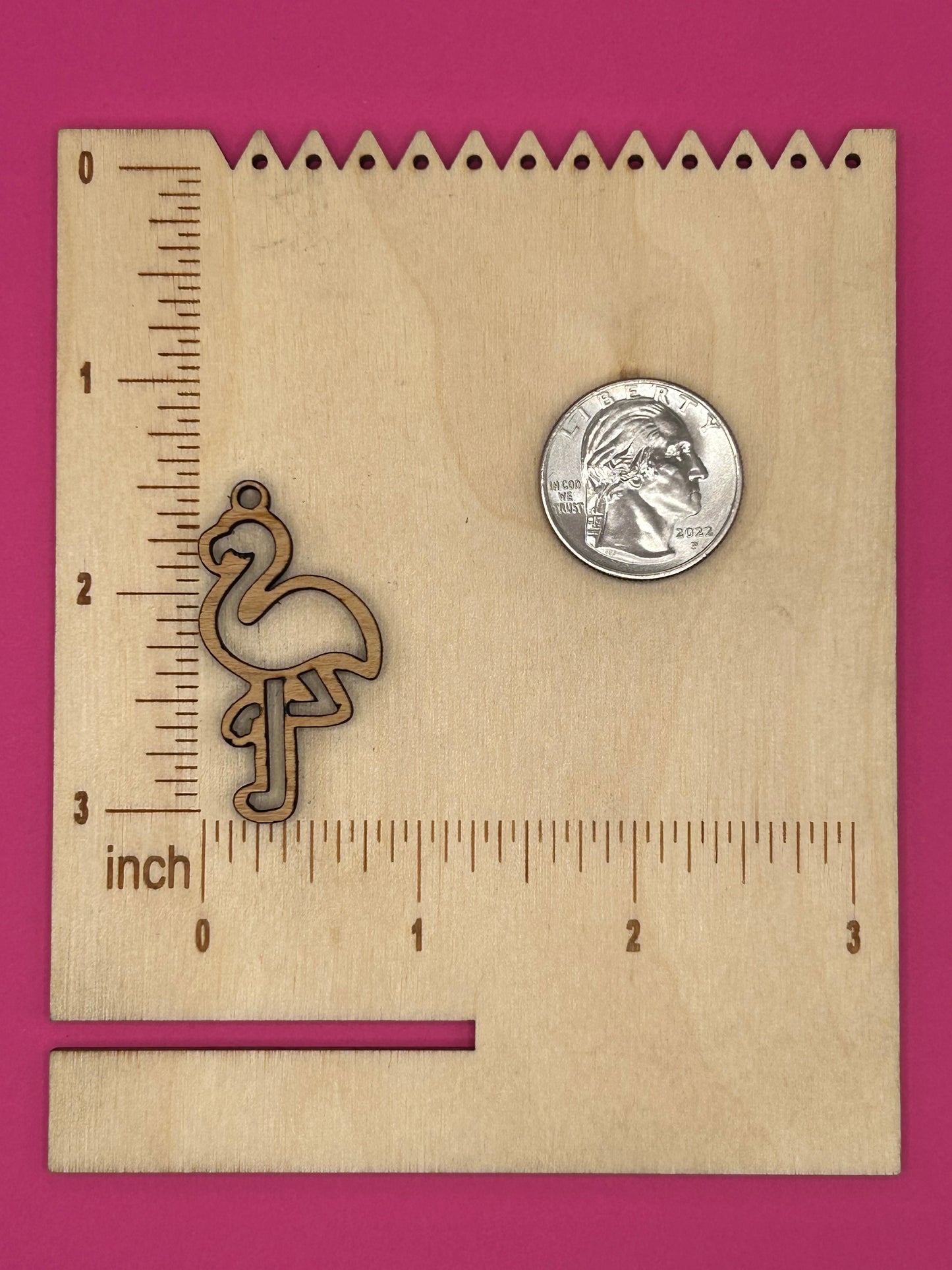 Blank flamingo wooden bezel