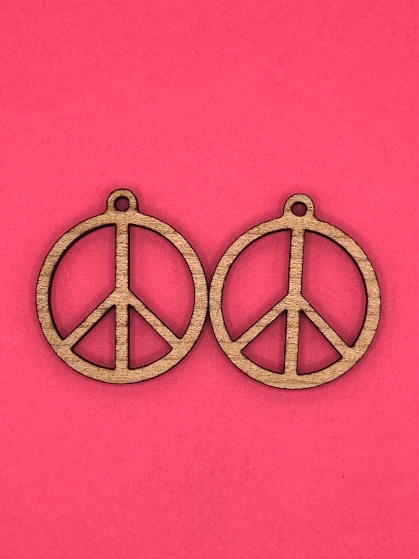 Blank Peace Sign wooden bezel