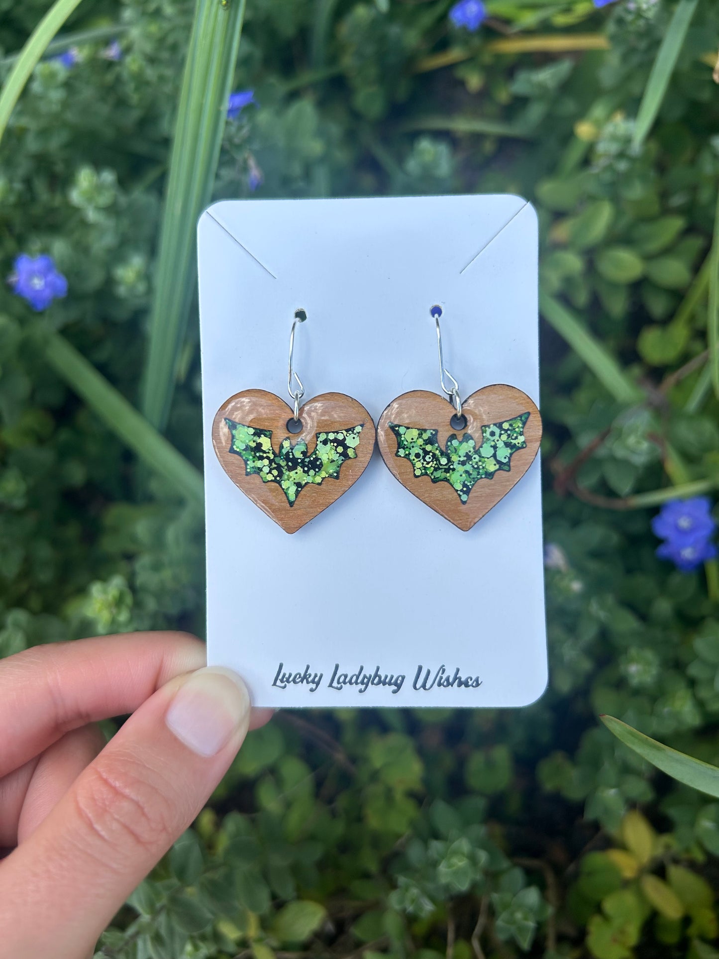 Bat Heart earrings