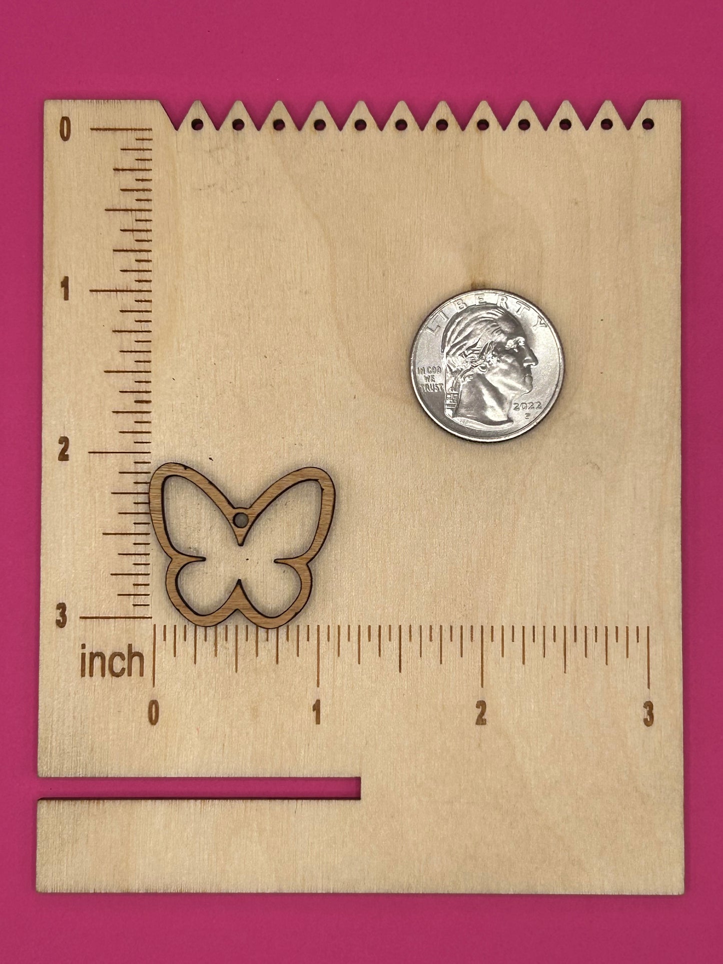Blank butterfly wooden bezel