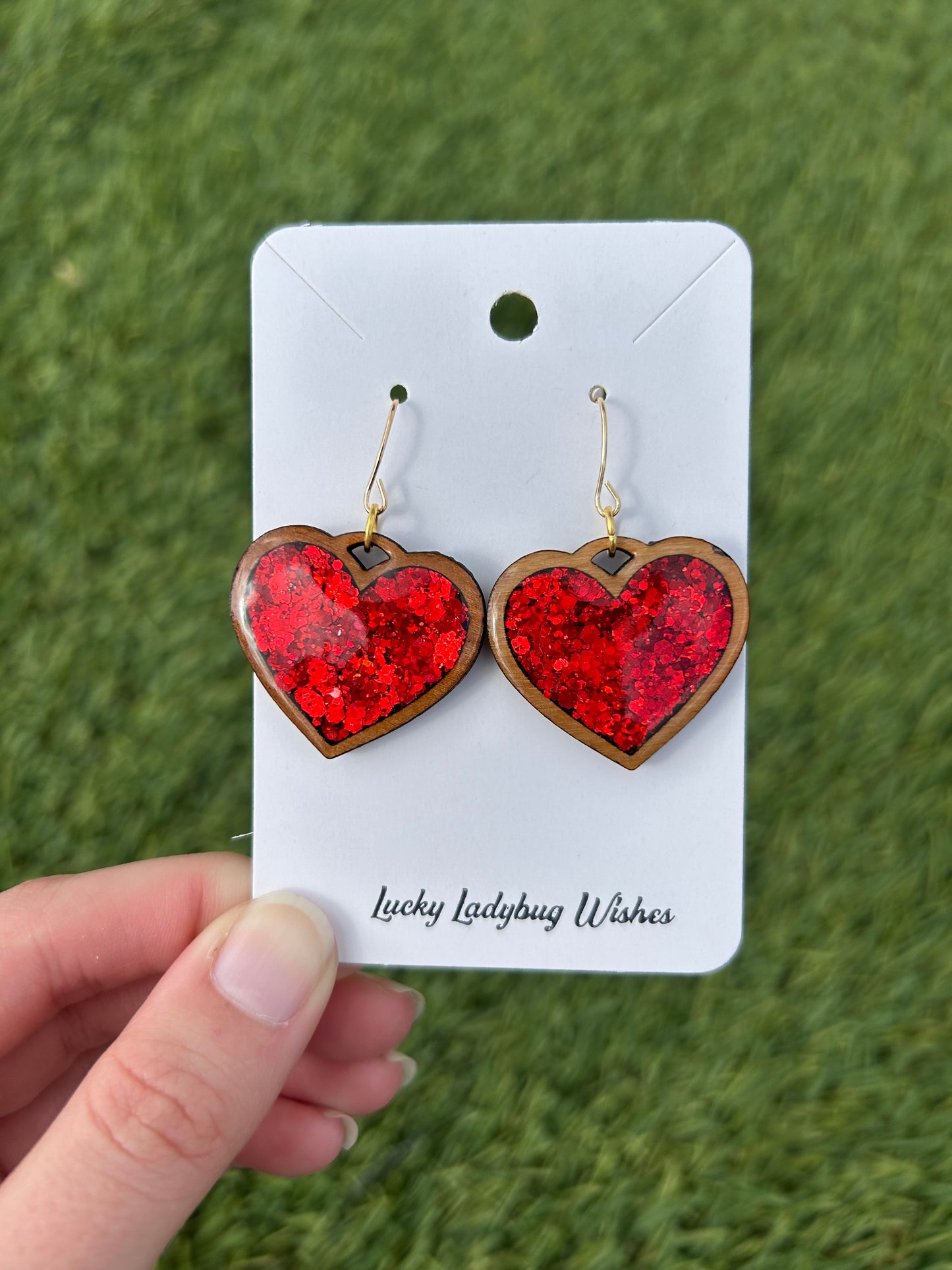 Plain heart earrings