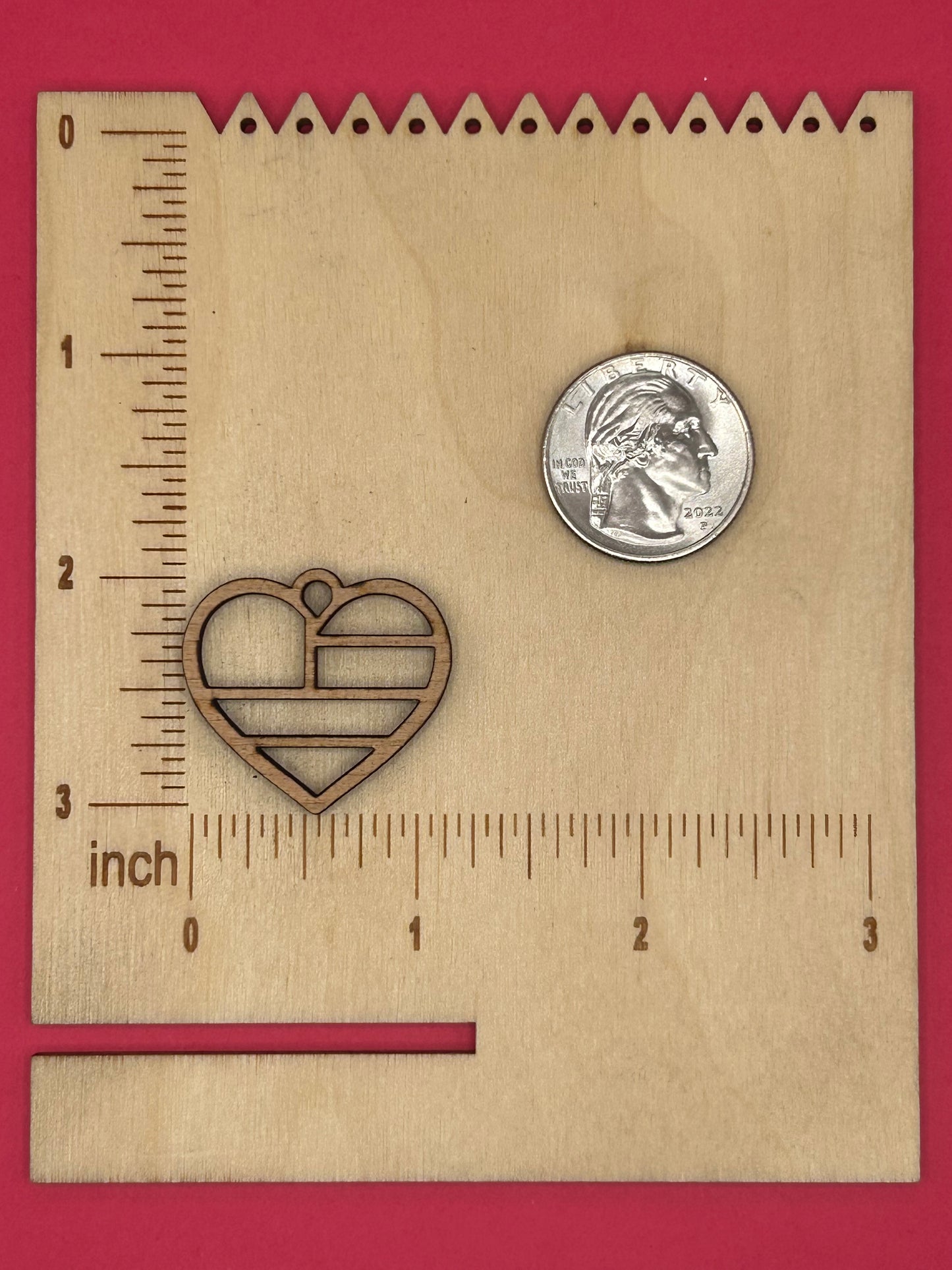 Blank American Heart wooden bezels