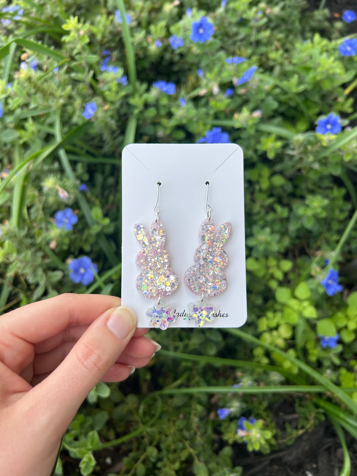 Bunny tail earrings