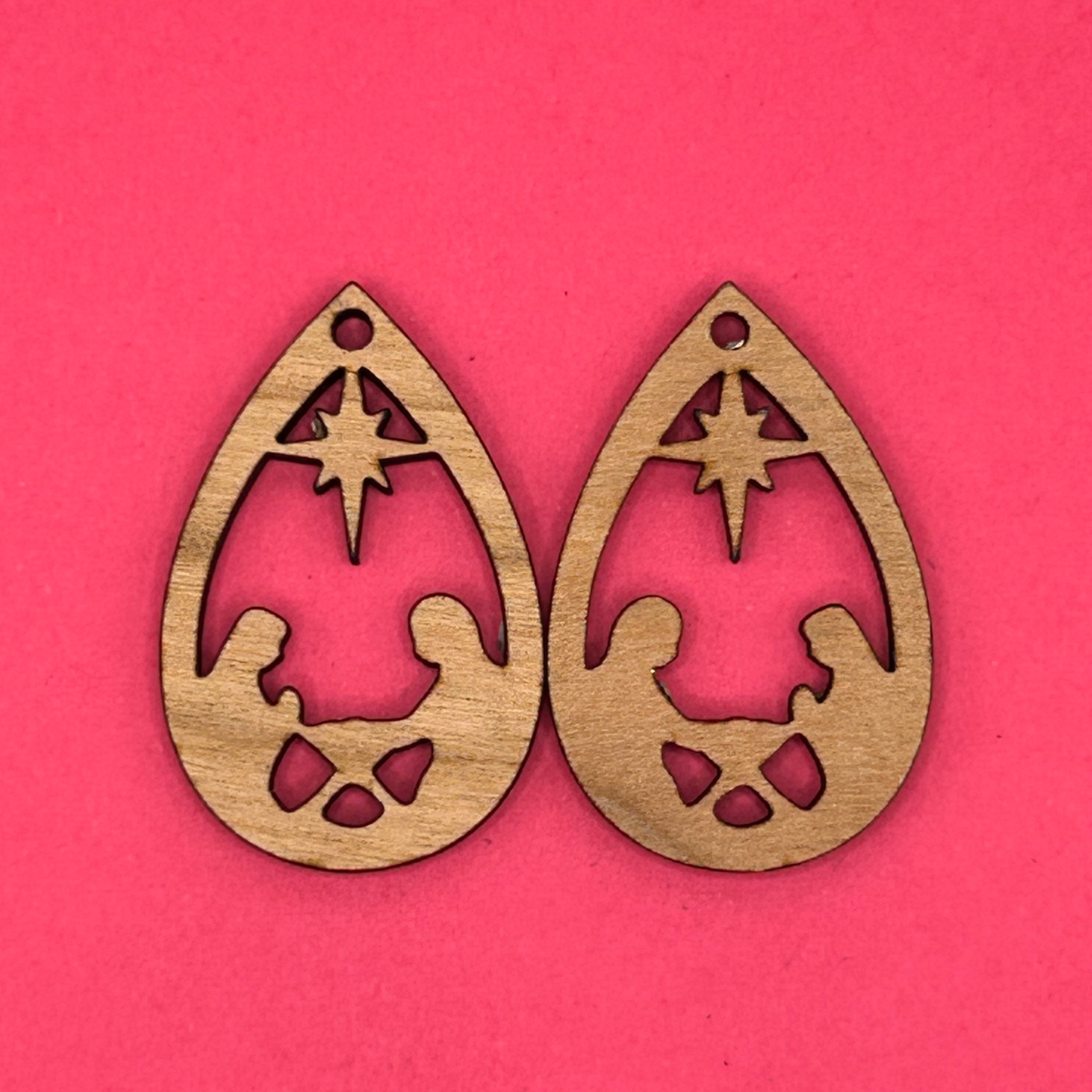 Blank Nativity Scene wooden bezel
