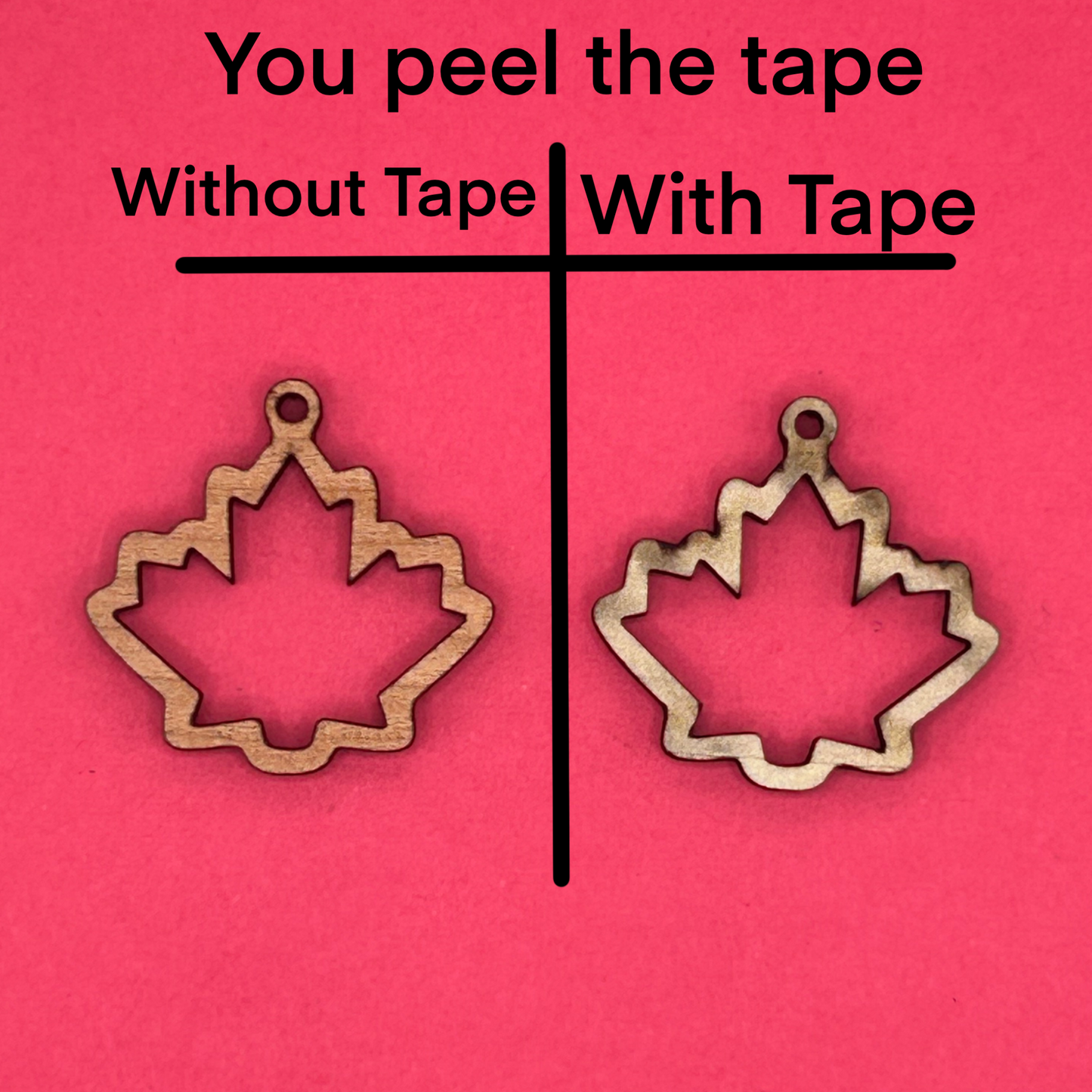 Blank Fall Leaf wooden bezels