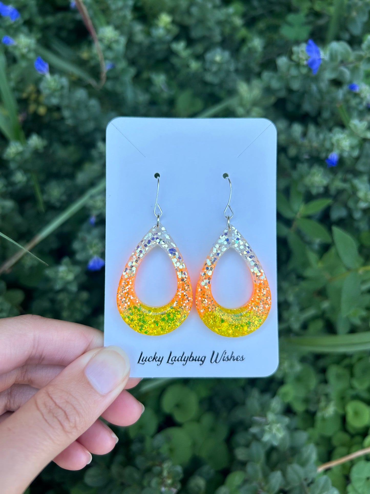 Candy corn earrings