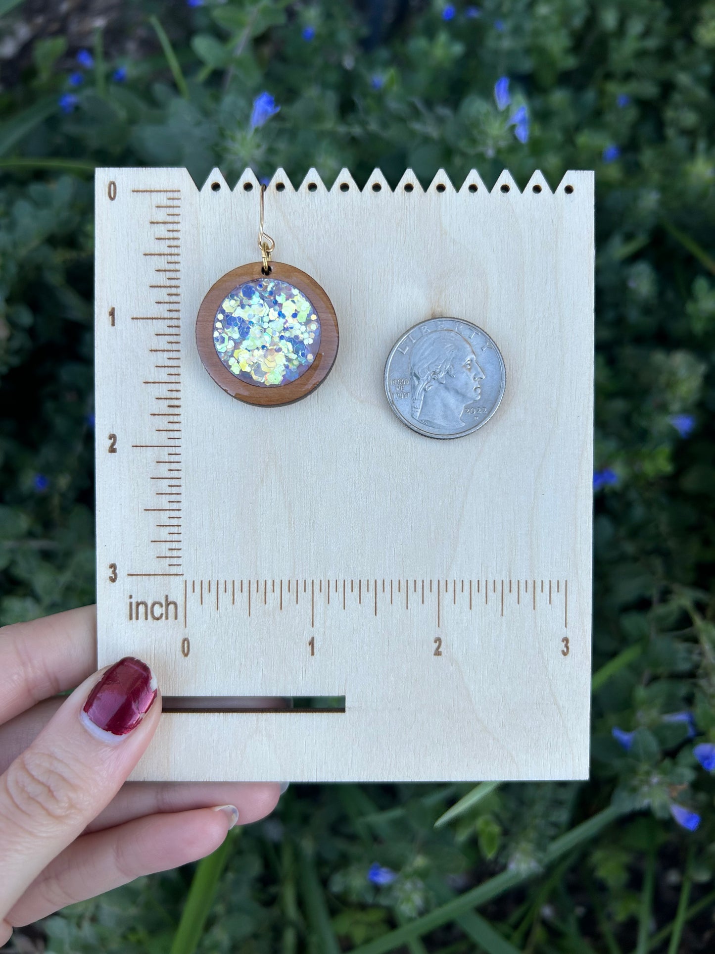 Twilight wooden earrings