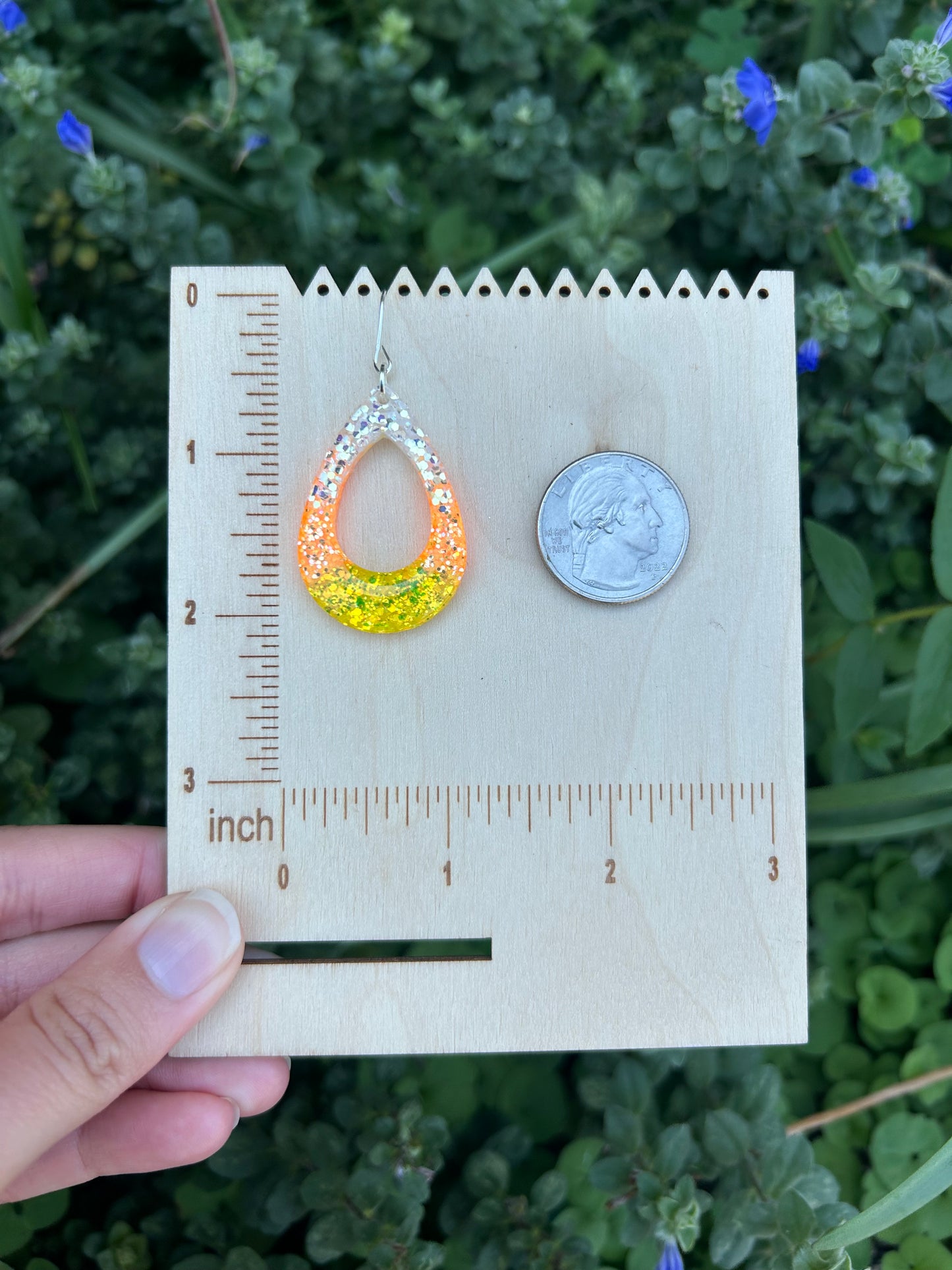 Candy corn earrings