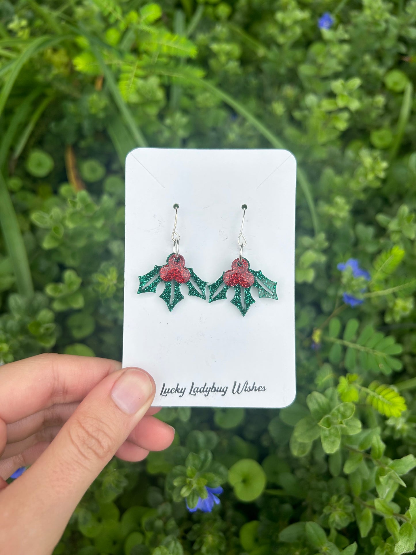 Mistletoe earrings