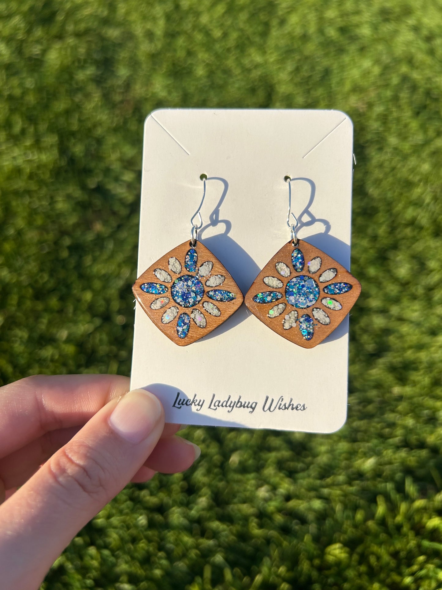 Oriana wooden earrings