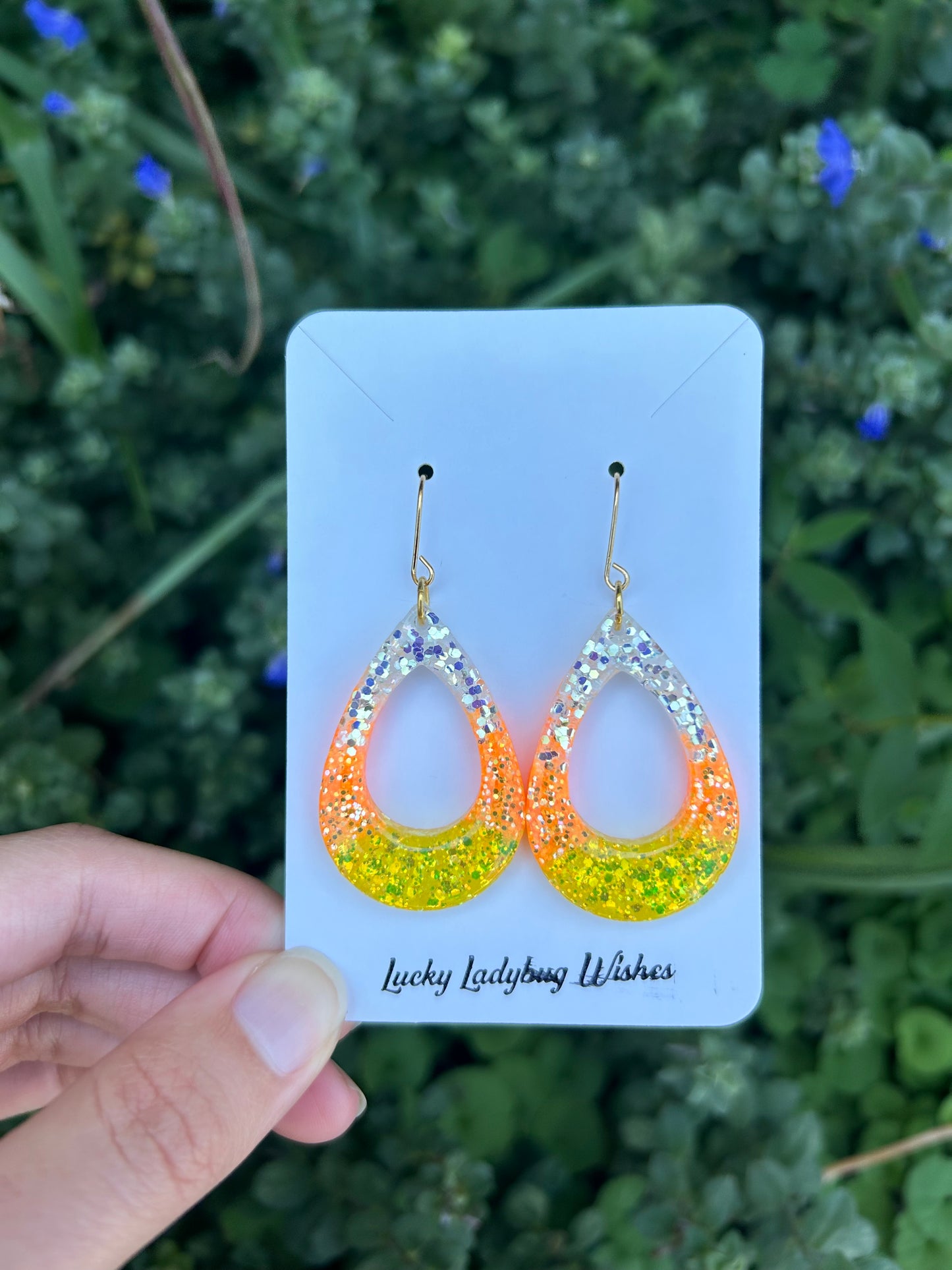 Candy corn earrings