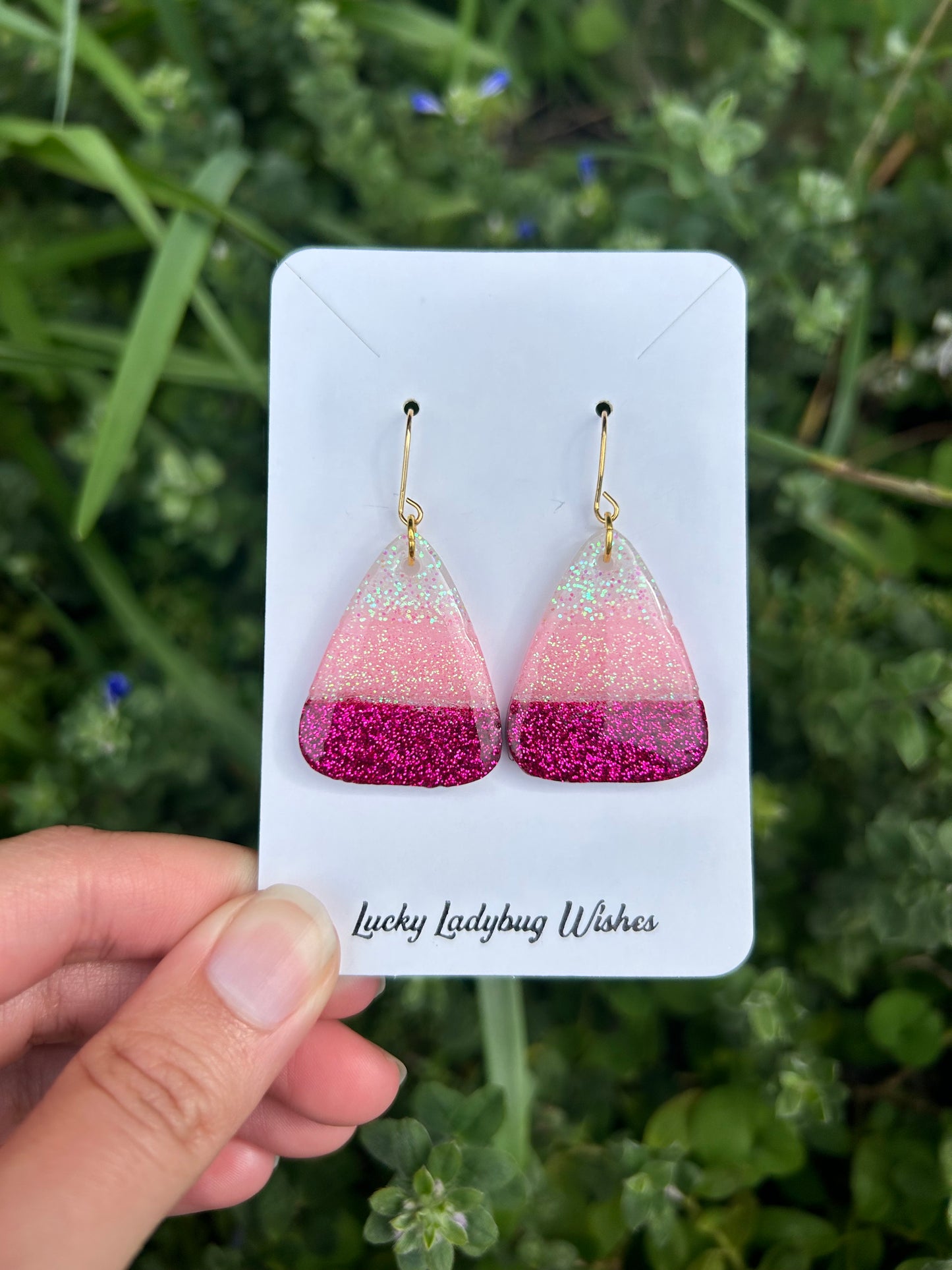 Candy corn earrings