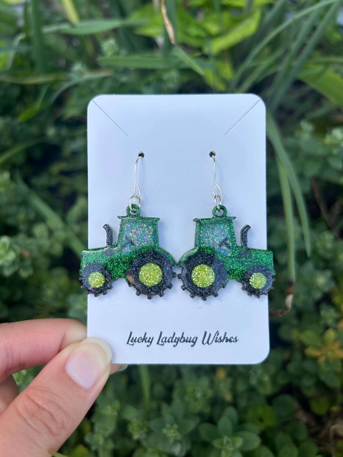 Tractor earrings