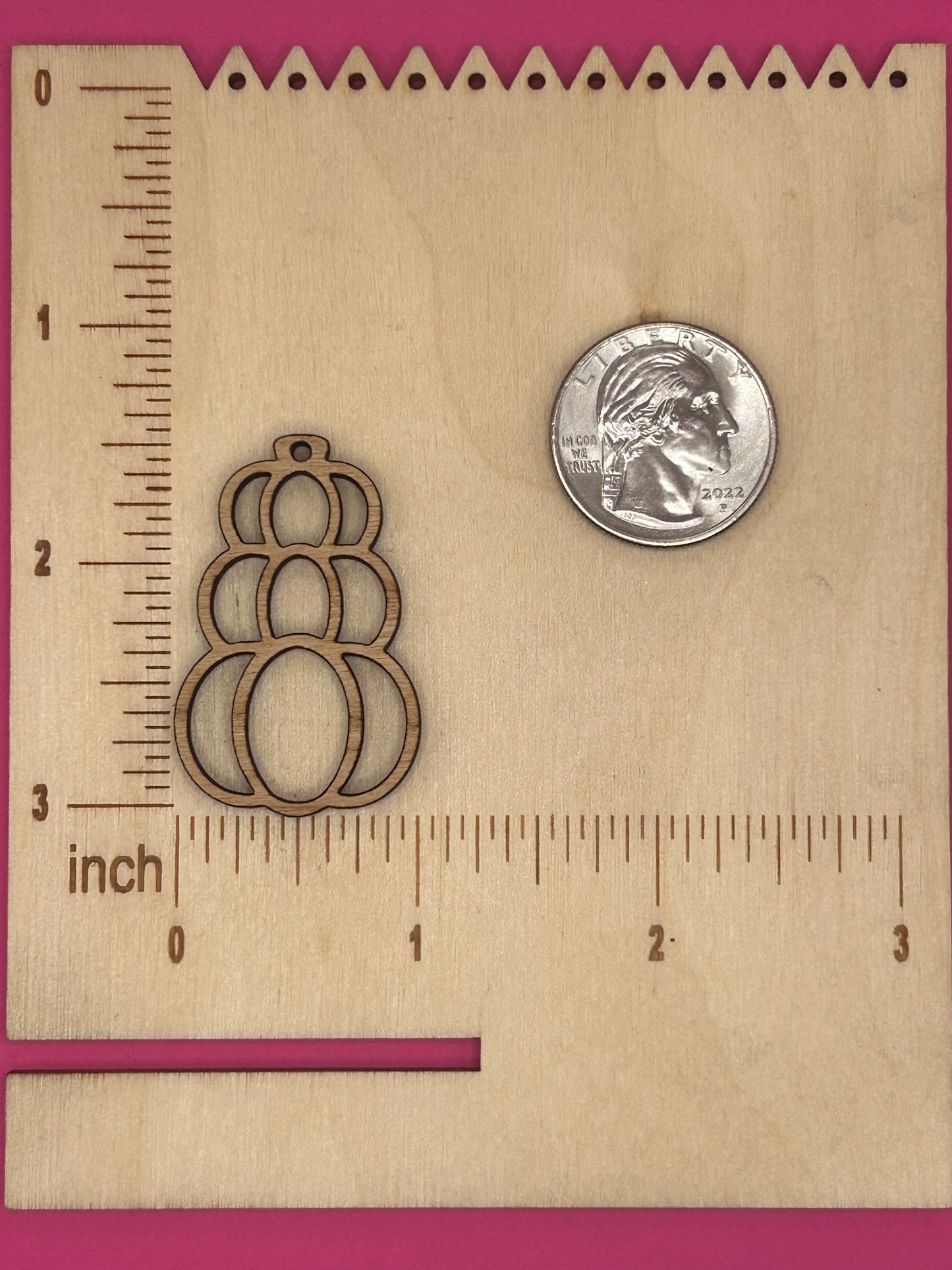 Blank 3 stack pumpkin wooden bezels