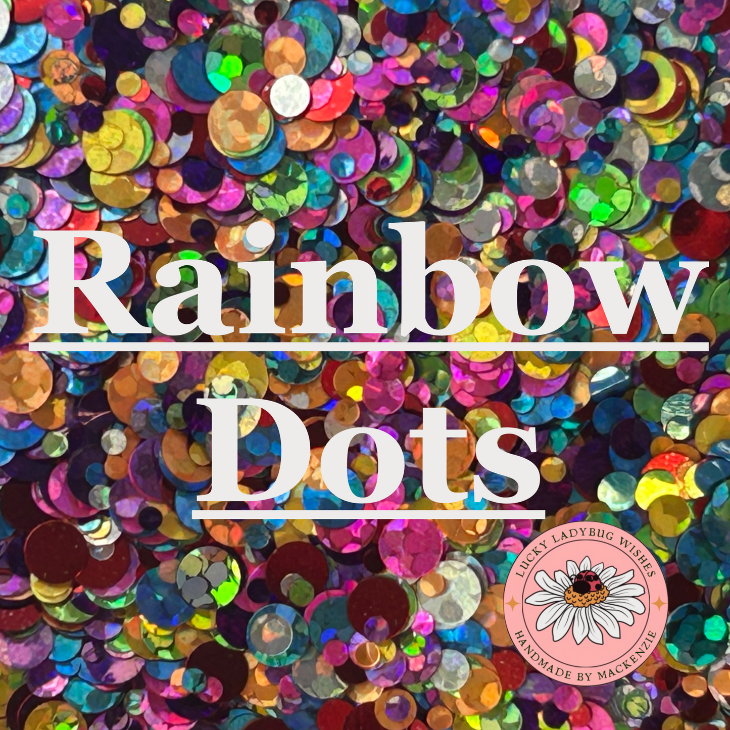 Rainbow Dots glitter