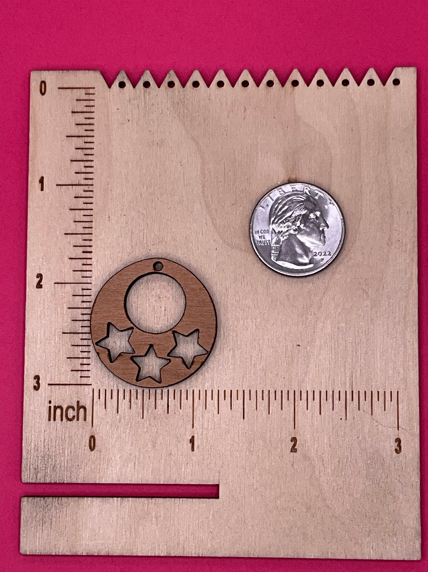 Blank Circle Stars wooden bezels