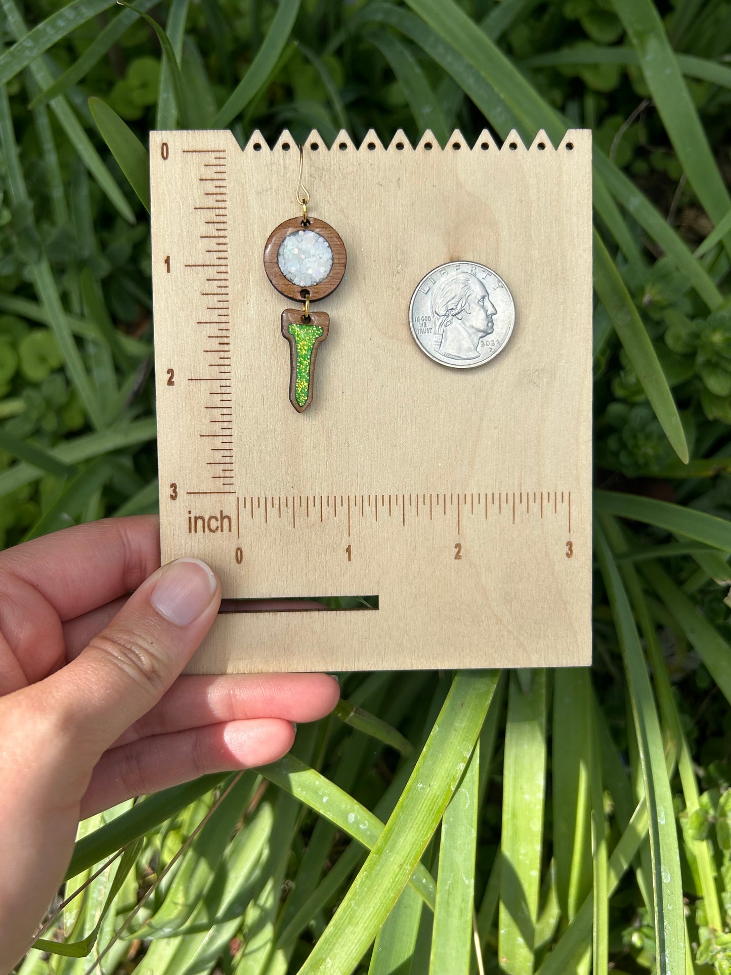 Golf ball tee earrings