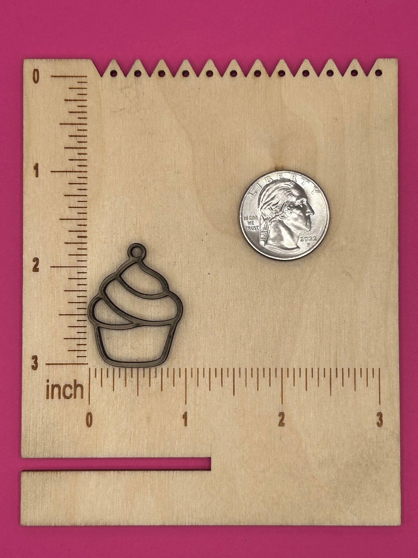 Blank cupcake wooden bezels