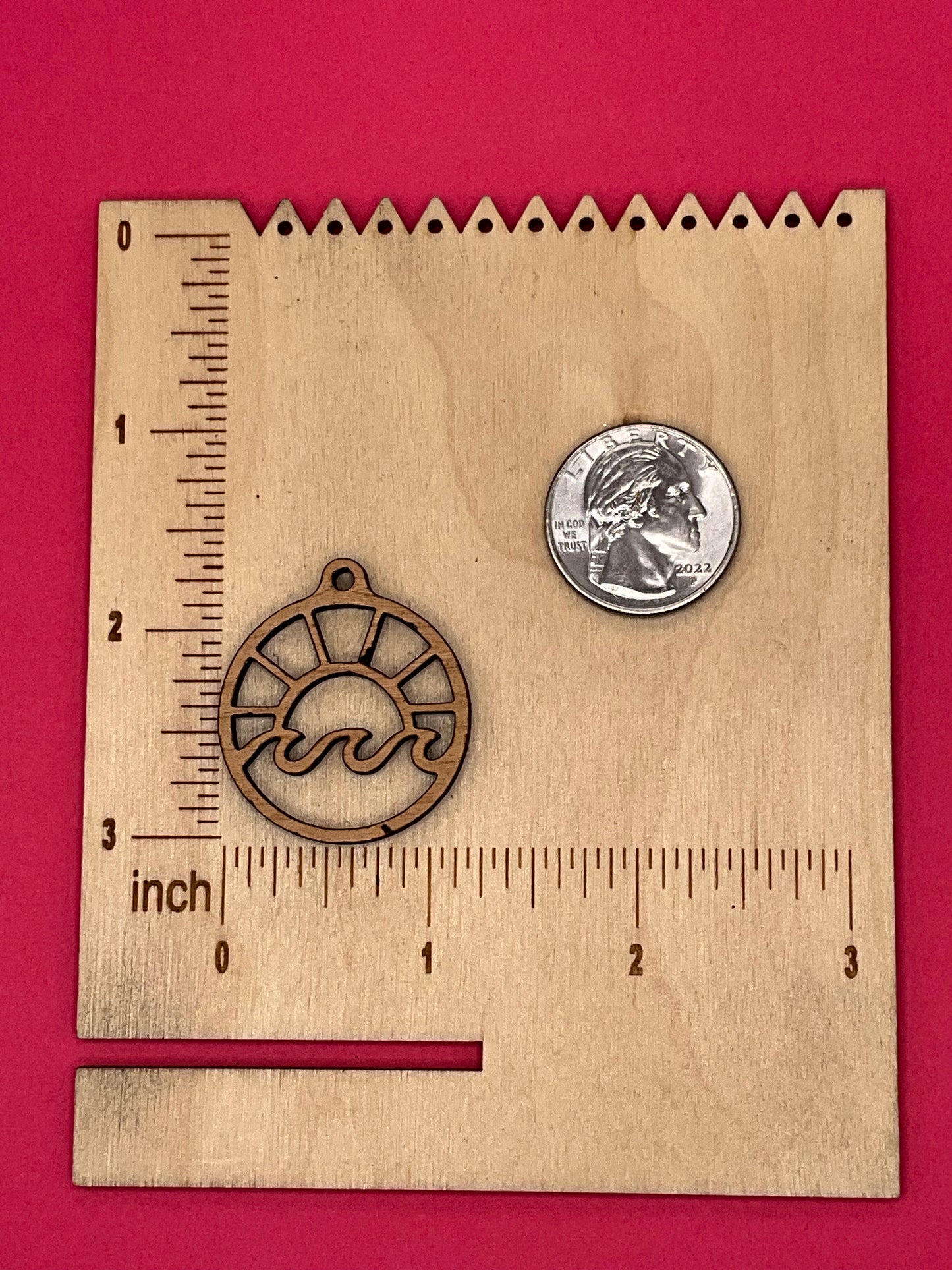 Blank Sun Wave Hoop wooden bezels