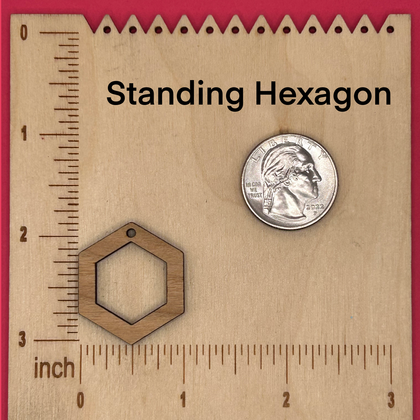 Blank hexagons wooden bezel