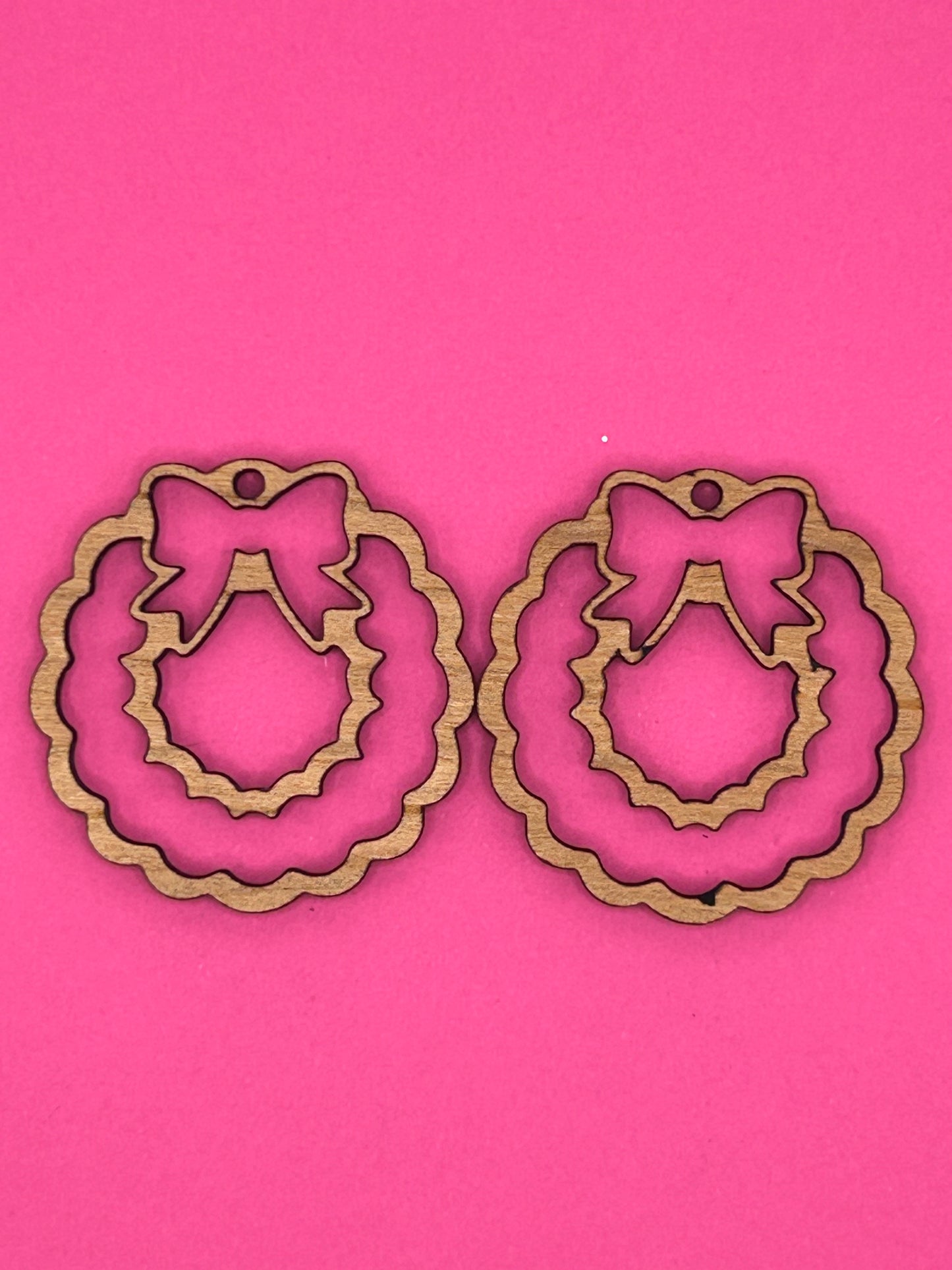 Blank wreath wooden bezel