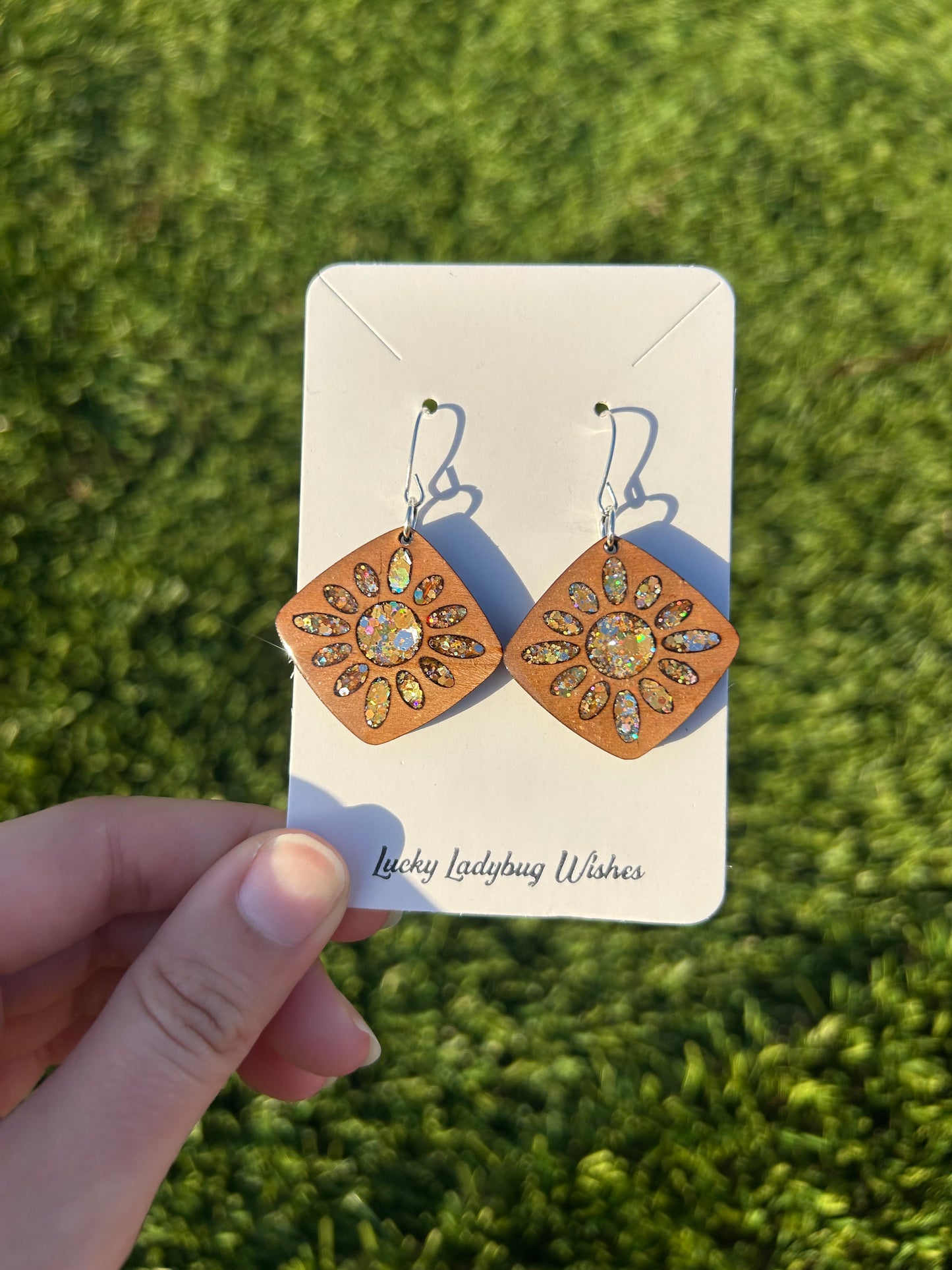 Oriana wooden earrings
