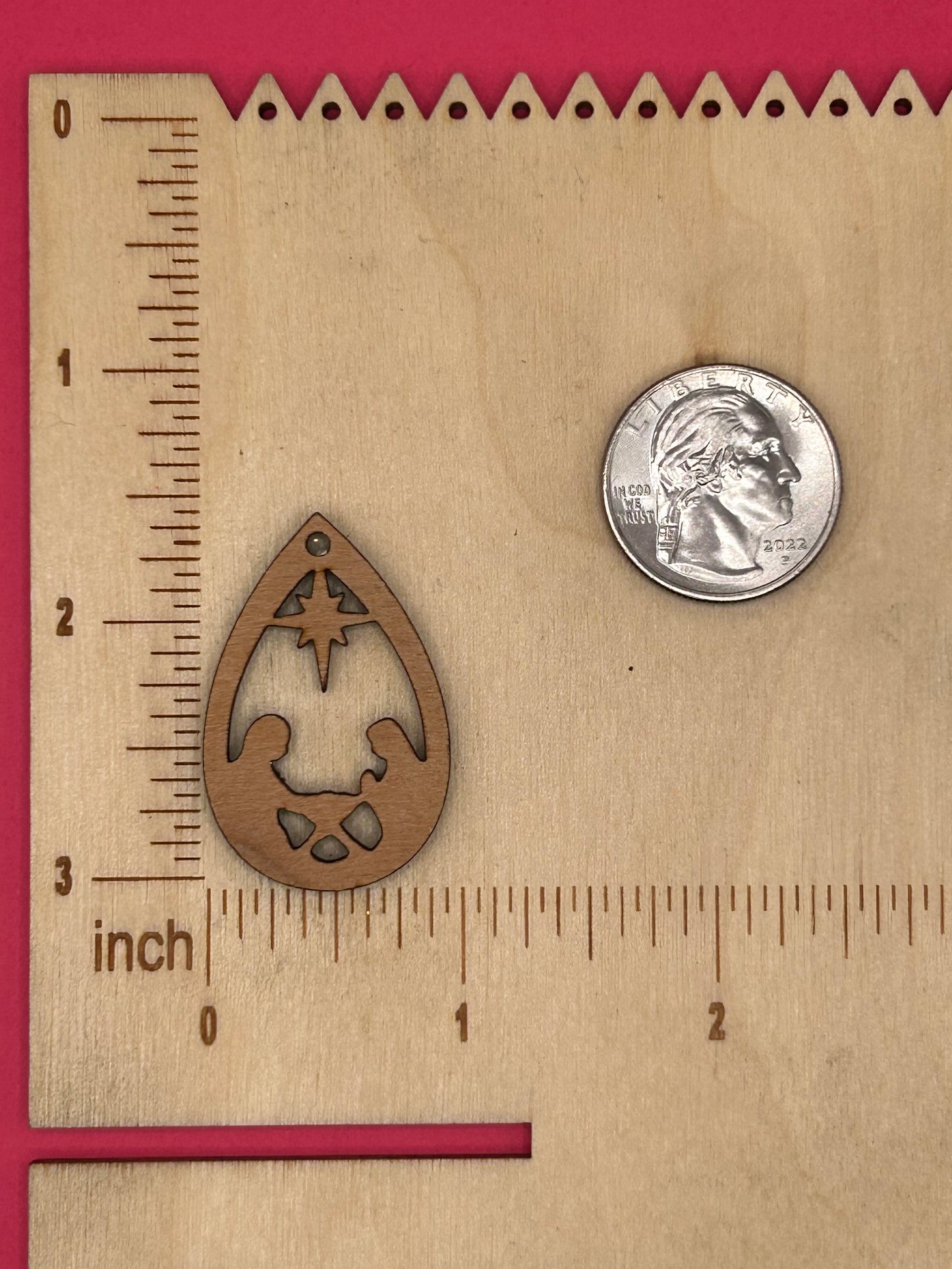 Blank Nativity Scene wooden bezel